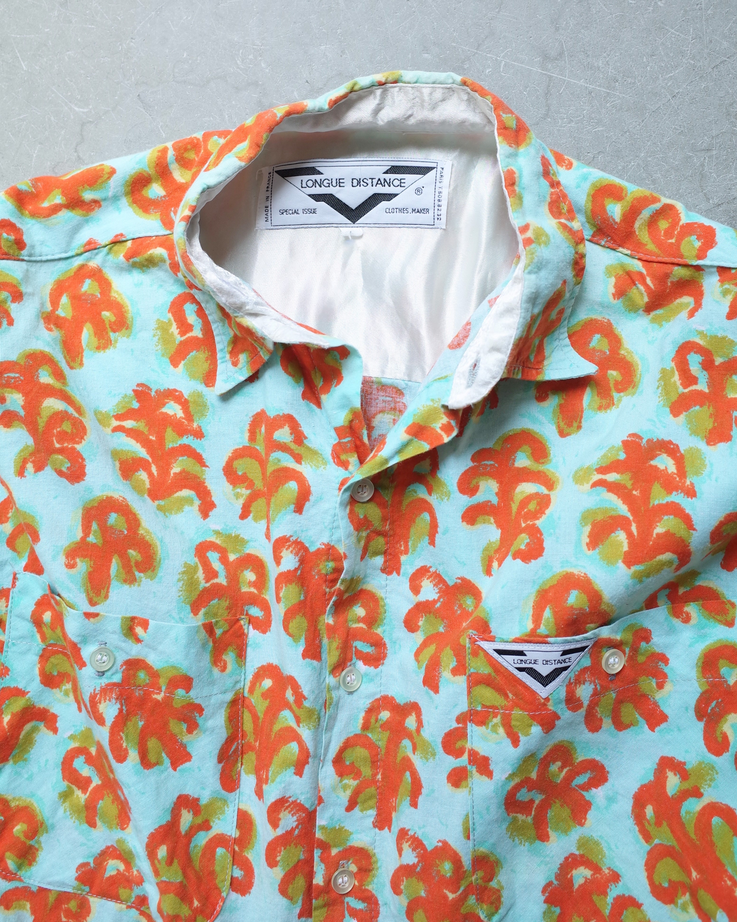 Used / BLOCK PRINT MENS SHIRT