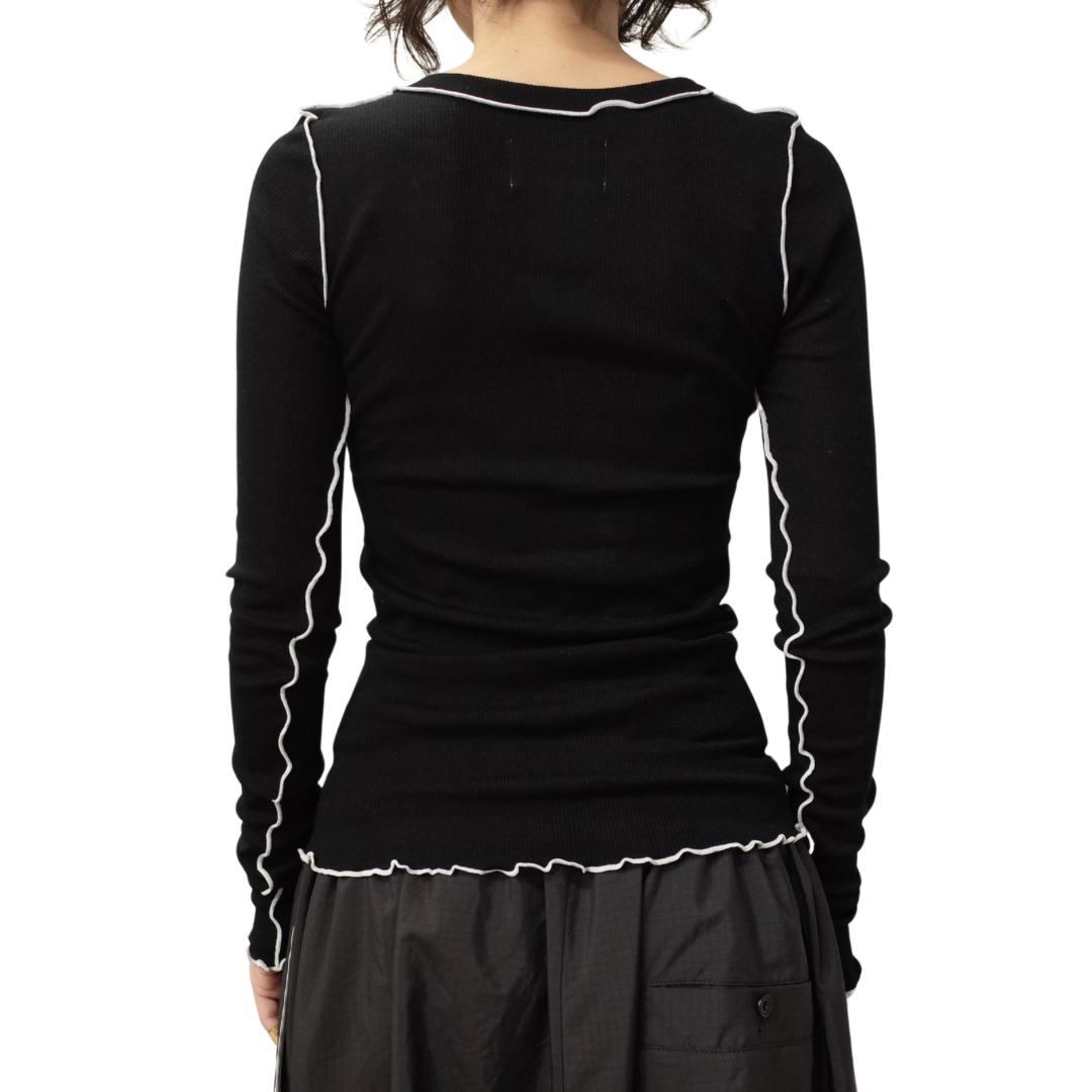 WOOL RIB LONG SLEEVE TEE