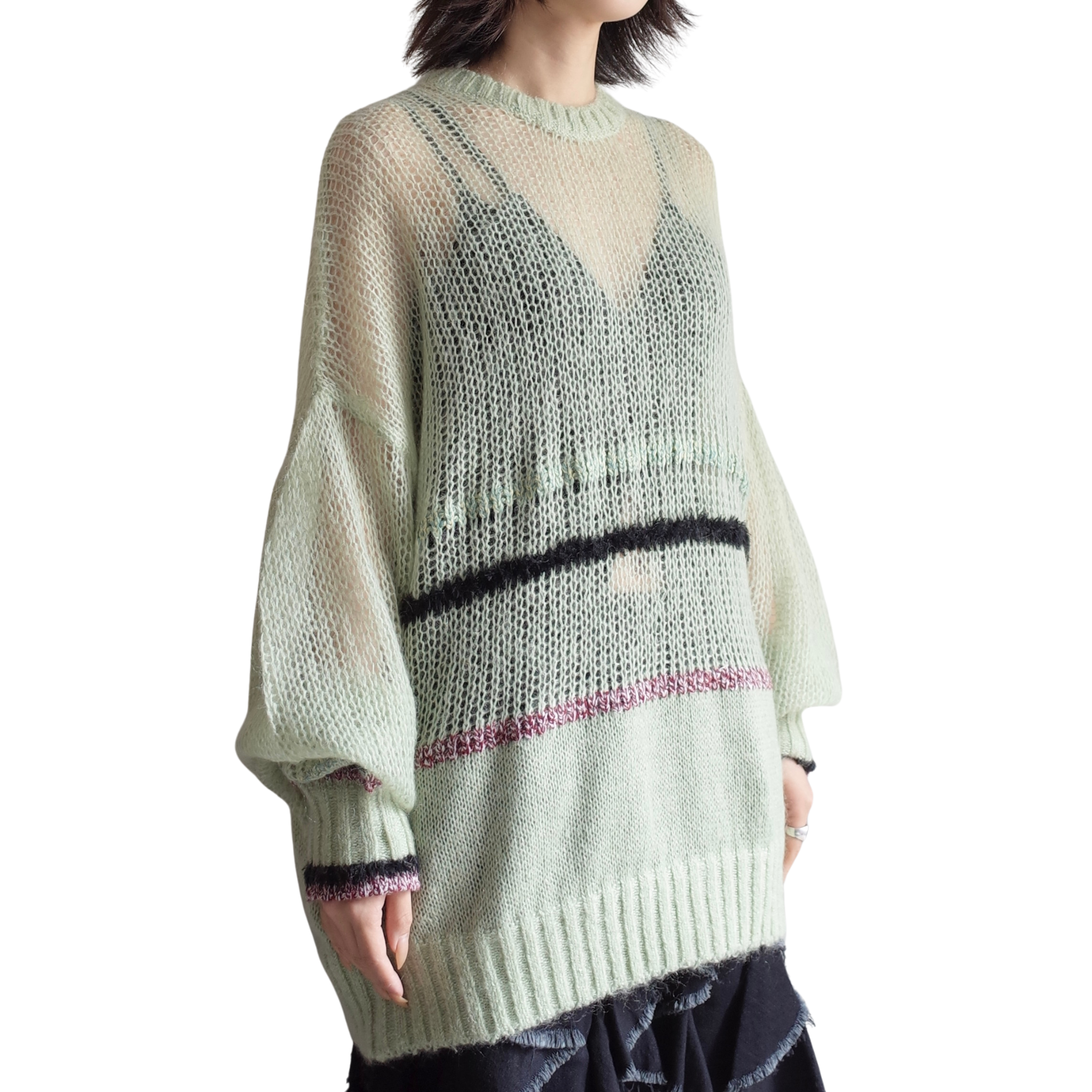 SHEER MOHAIR PULLOVER