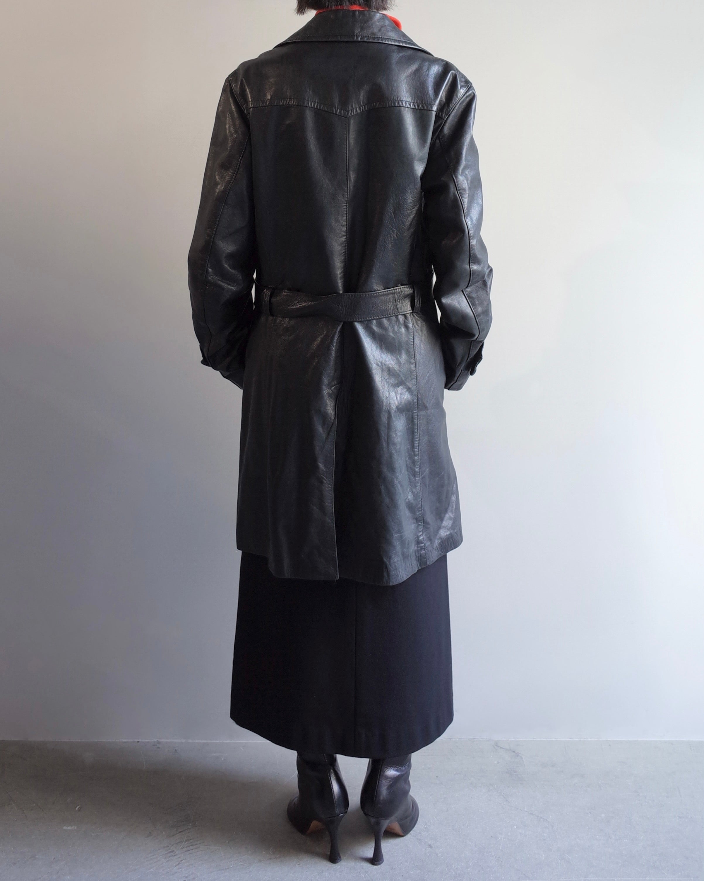 Used / LEATHER STORM COAT