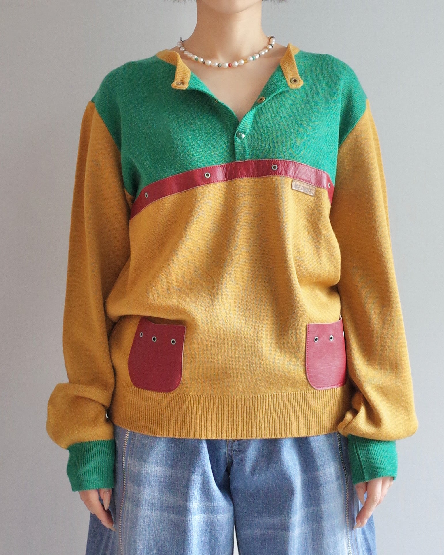 Used / HENRYNECK MULCHCOLOR SWEATER