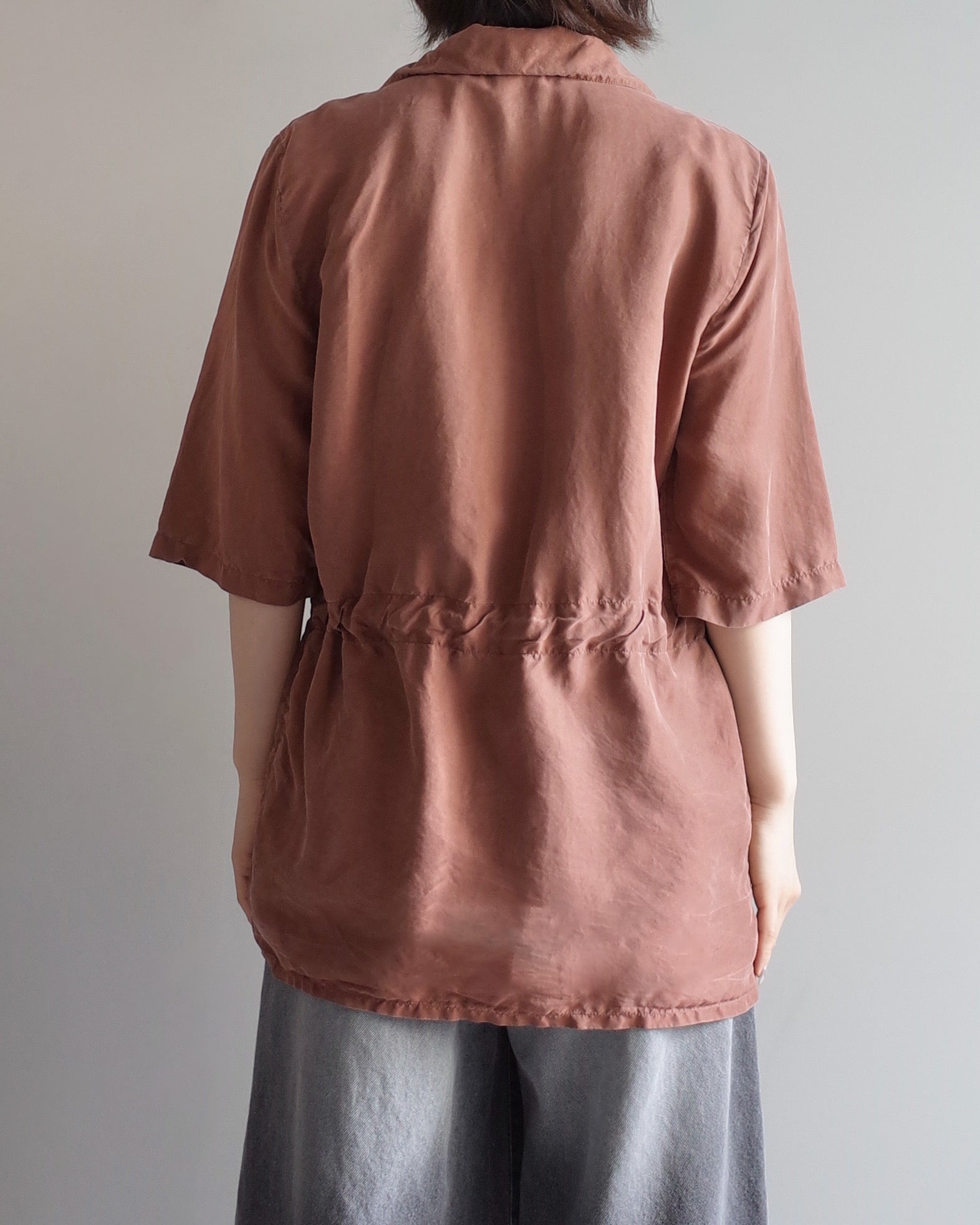 Used / HALF SLEEVE SILK JACKET