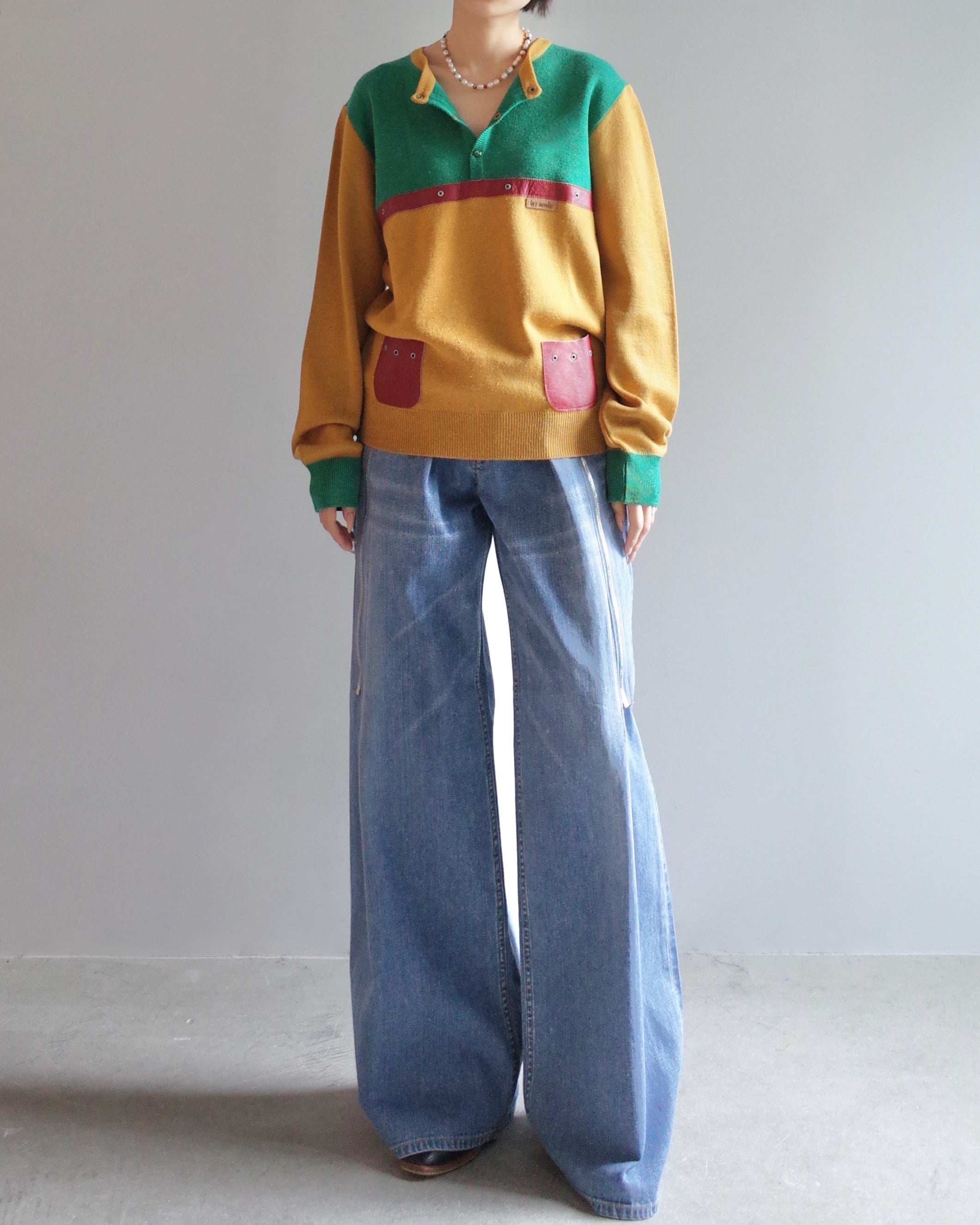 Used / HENRYNECK MULCHCOLOR SWEATER