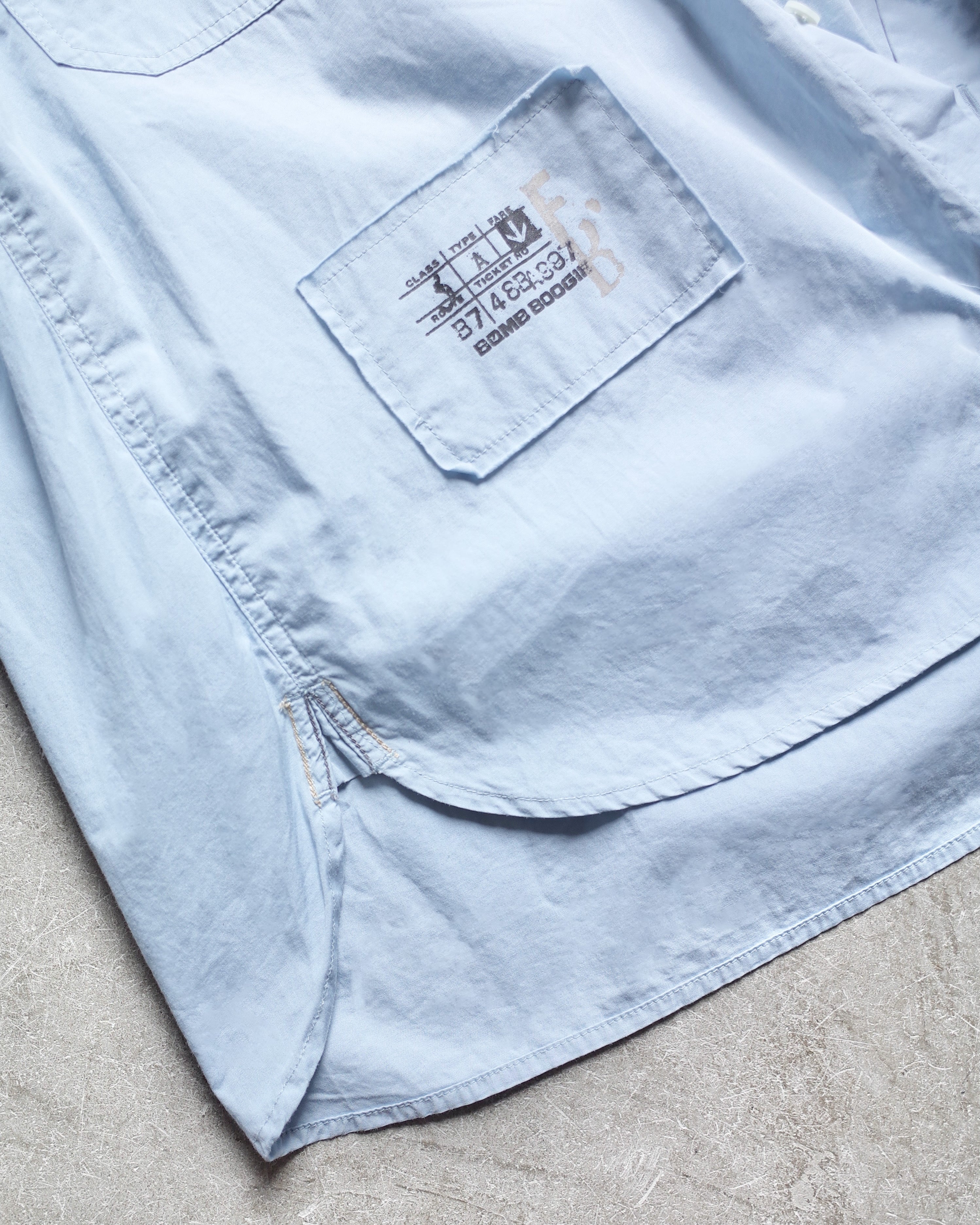 Used / ZIPPED PLAIN SHIRT