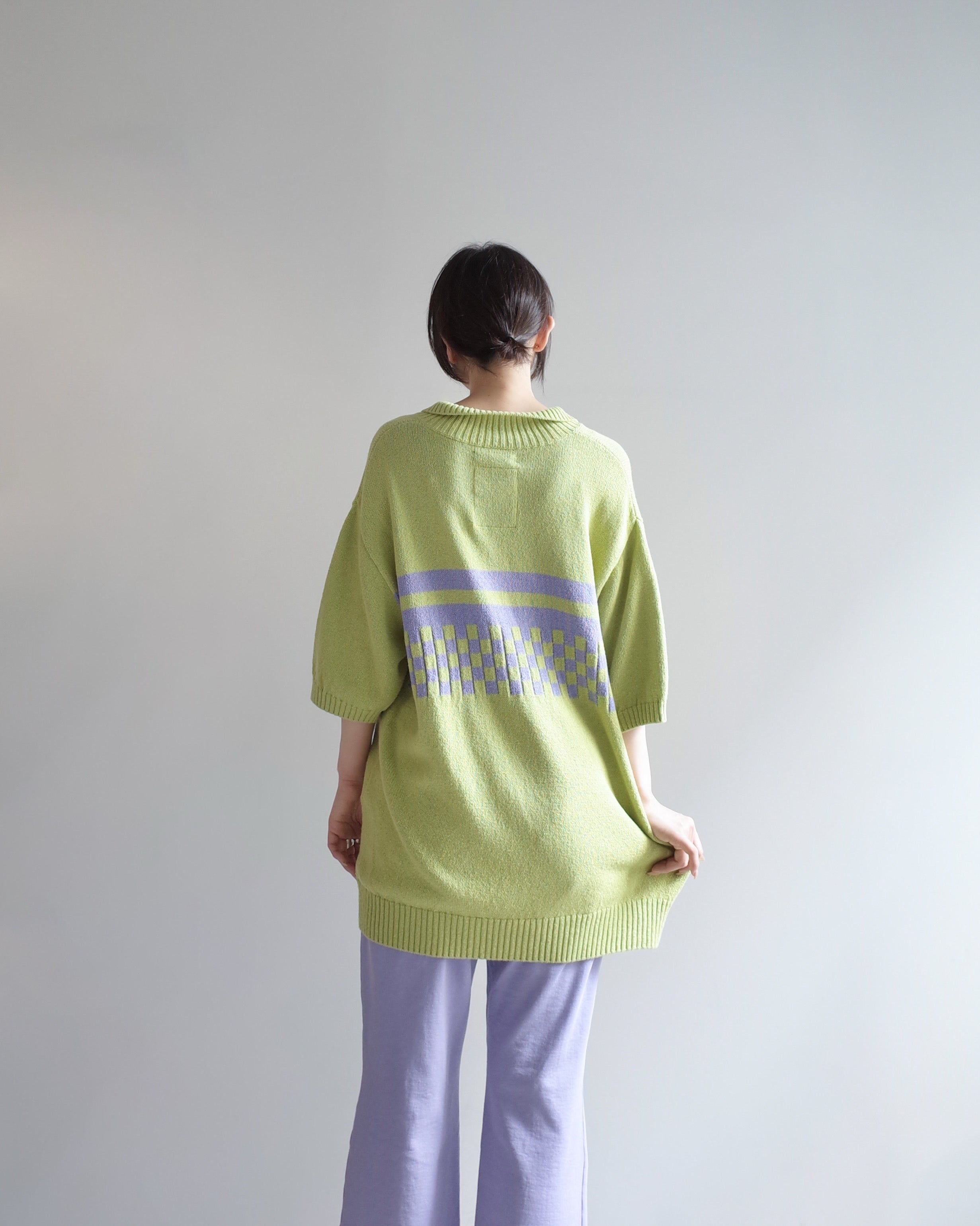 CHAIN KNIT POLO SHIRT