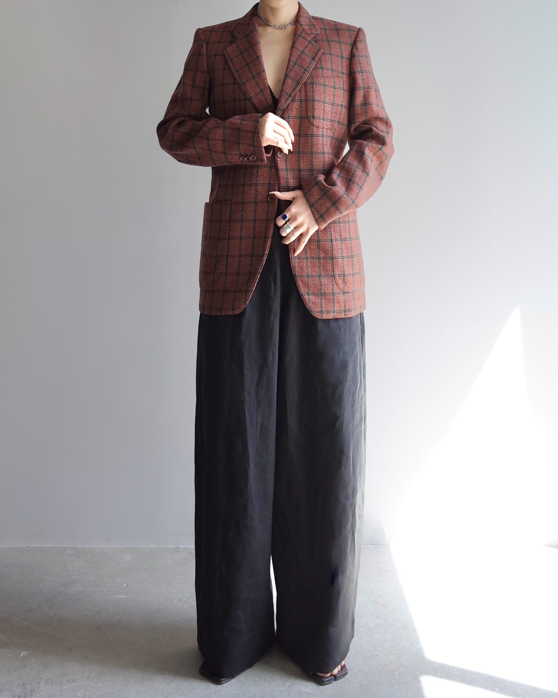 ★Used / CHECK PATTERN BLAZER JACKET