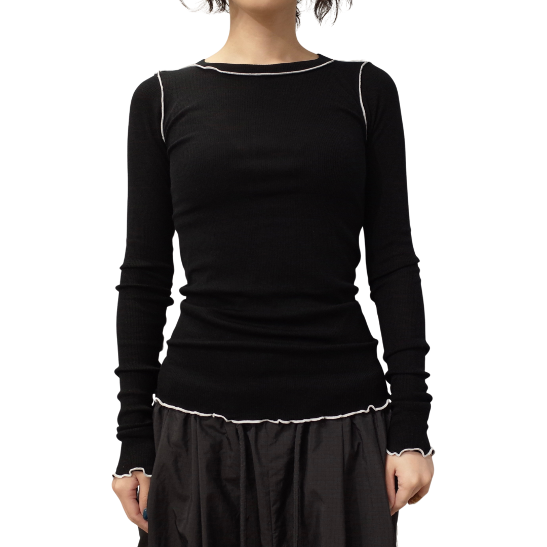 WOOL RIB LONG SLEEVE TEE