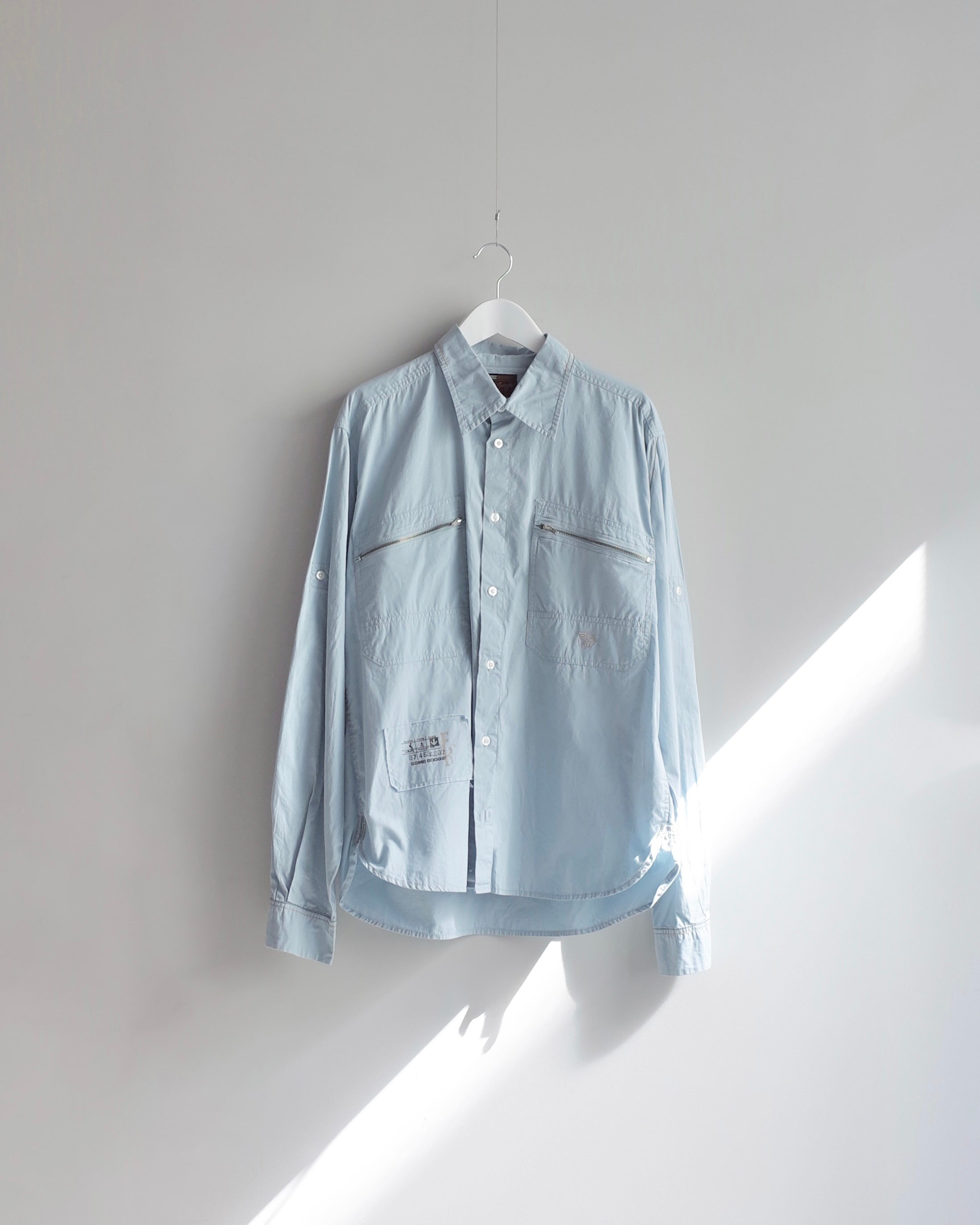 Used / ZIPPED PLAIN SHIRT