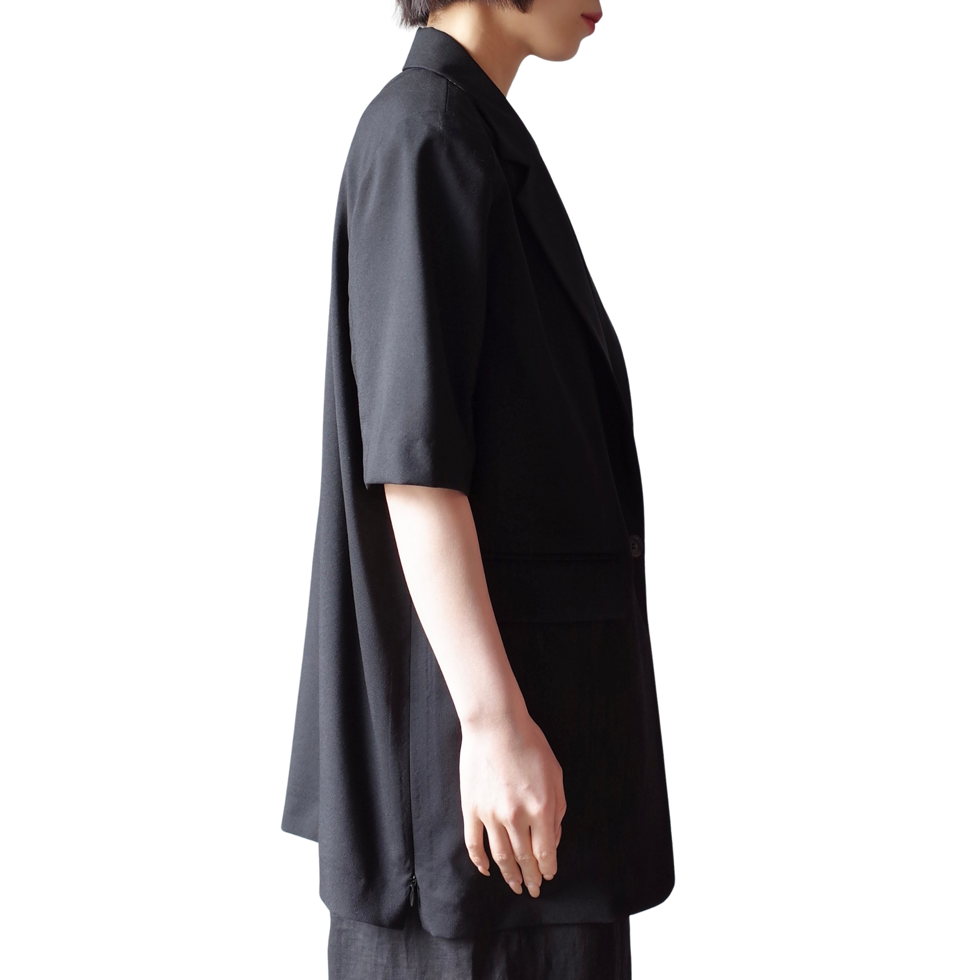 SIDE OPEN HALF SLEEVE JACKET