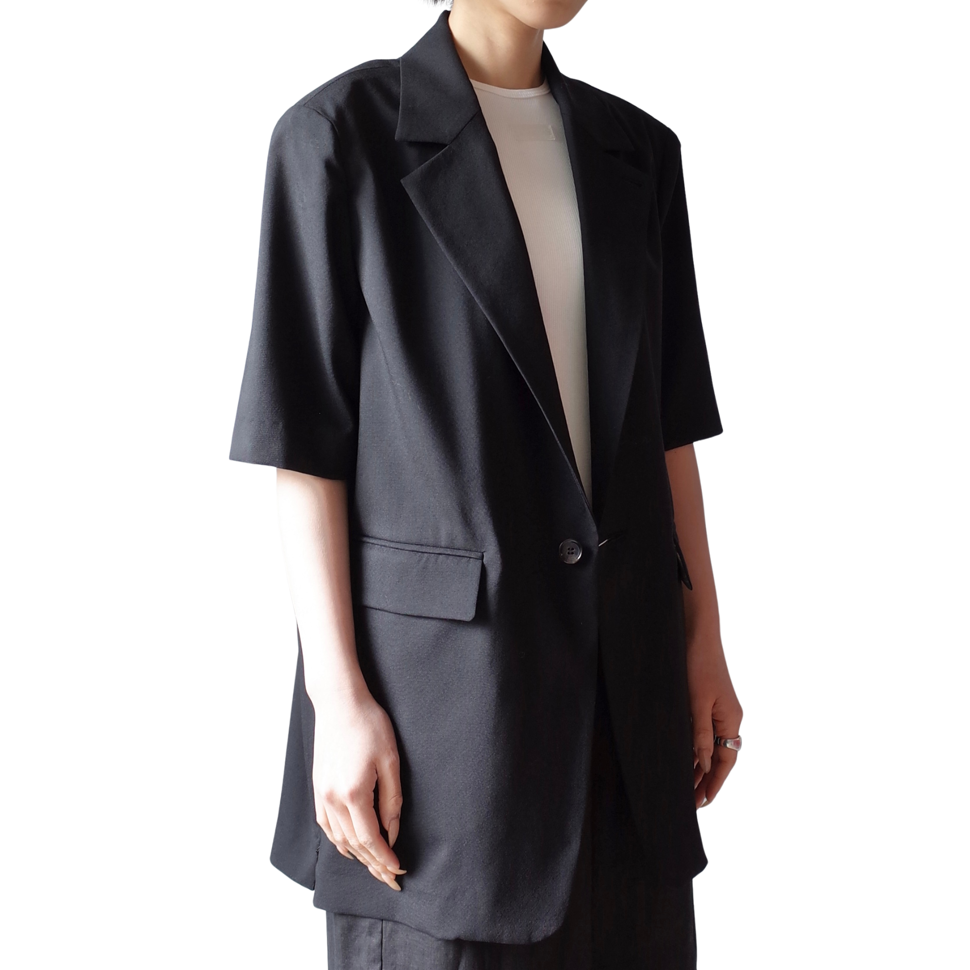 SIDE OPEN HALF SLEEVE JACKET