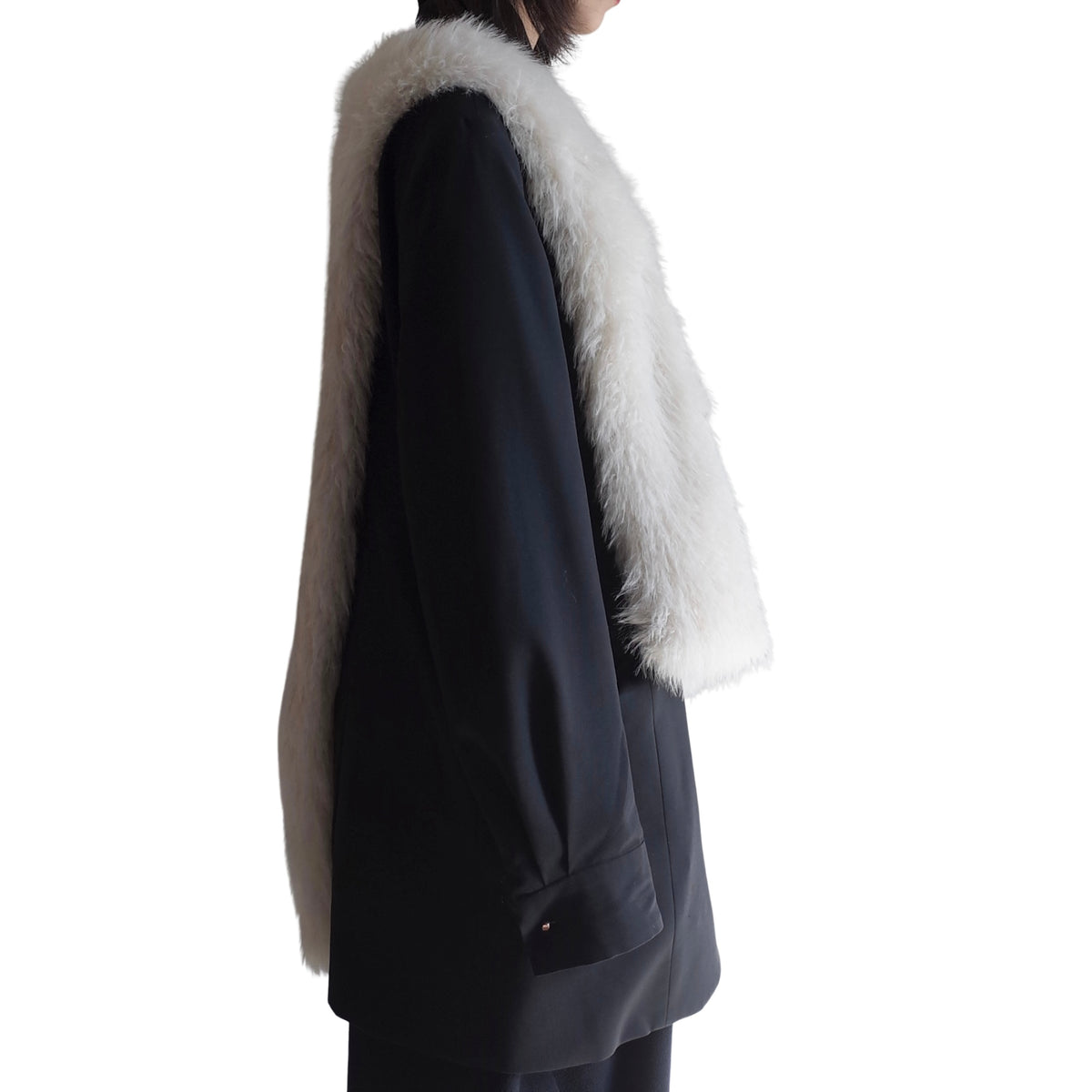 ASYMMETRICAL FAUX FUR VEST