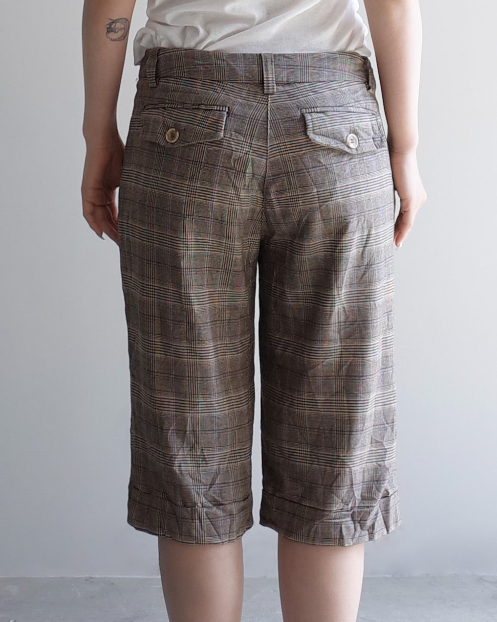 Used / HAND WASHED CHECK HALF PANTS