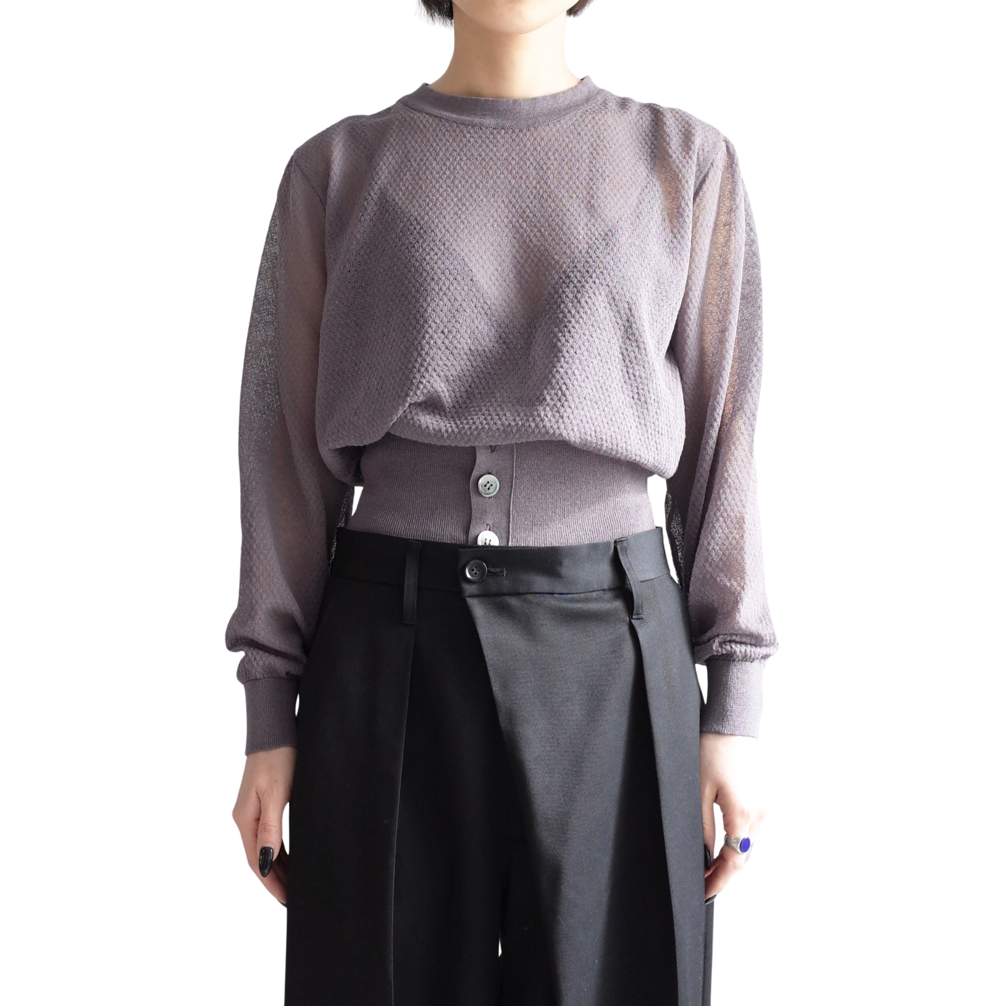 BUTTON KNIT PULLOVER