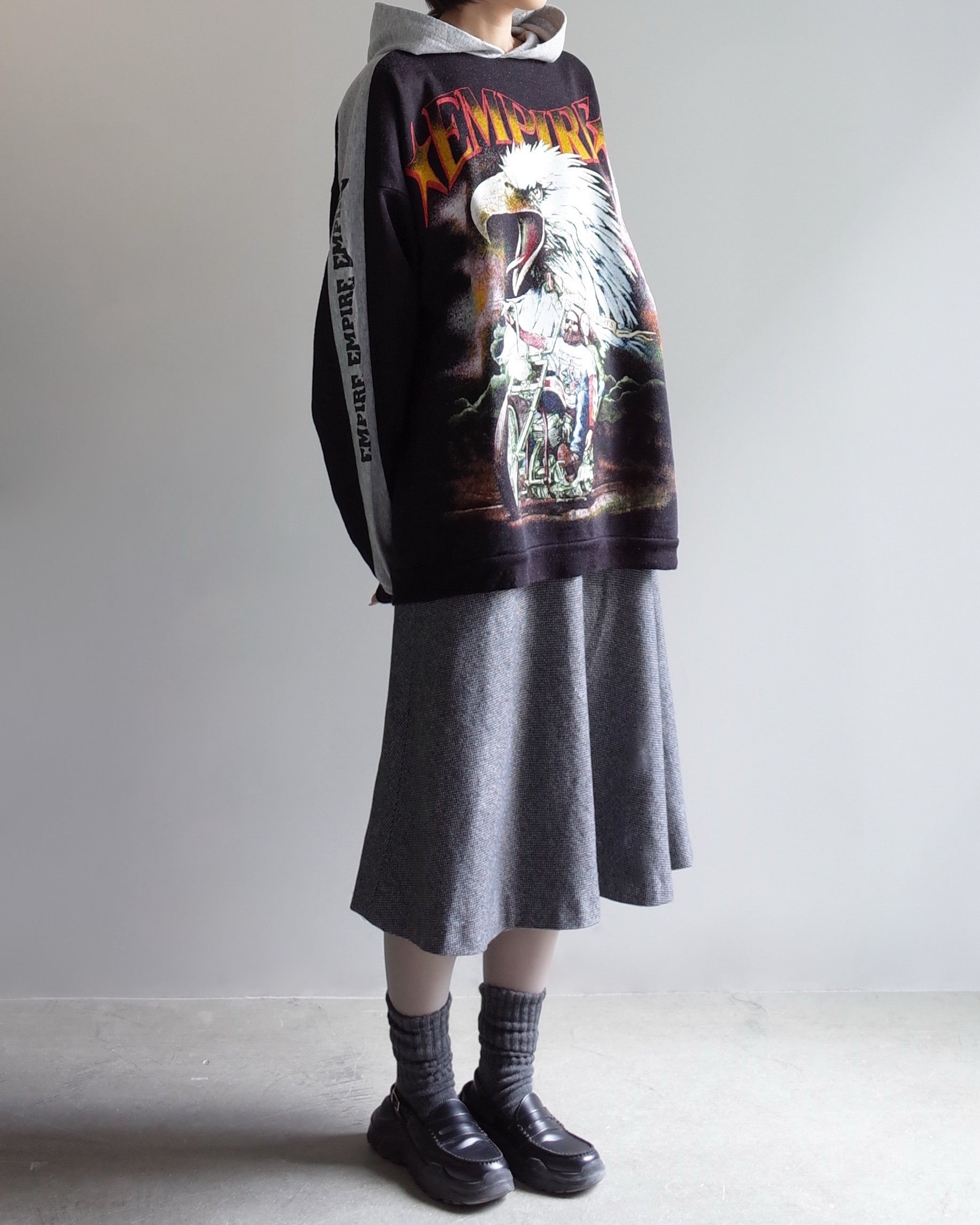 Used / WOOL MIDI SKIRT