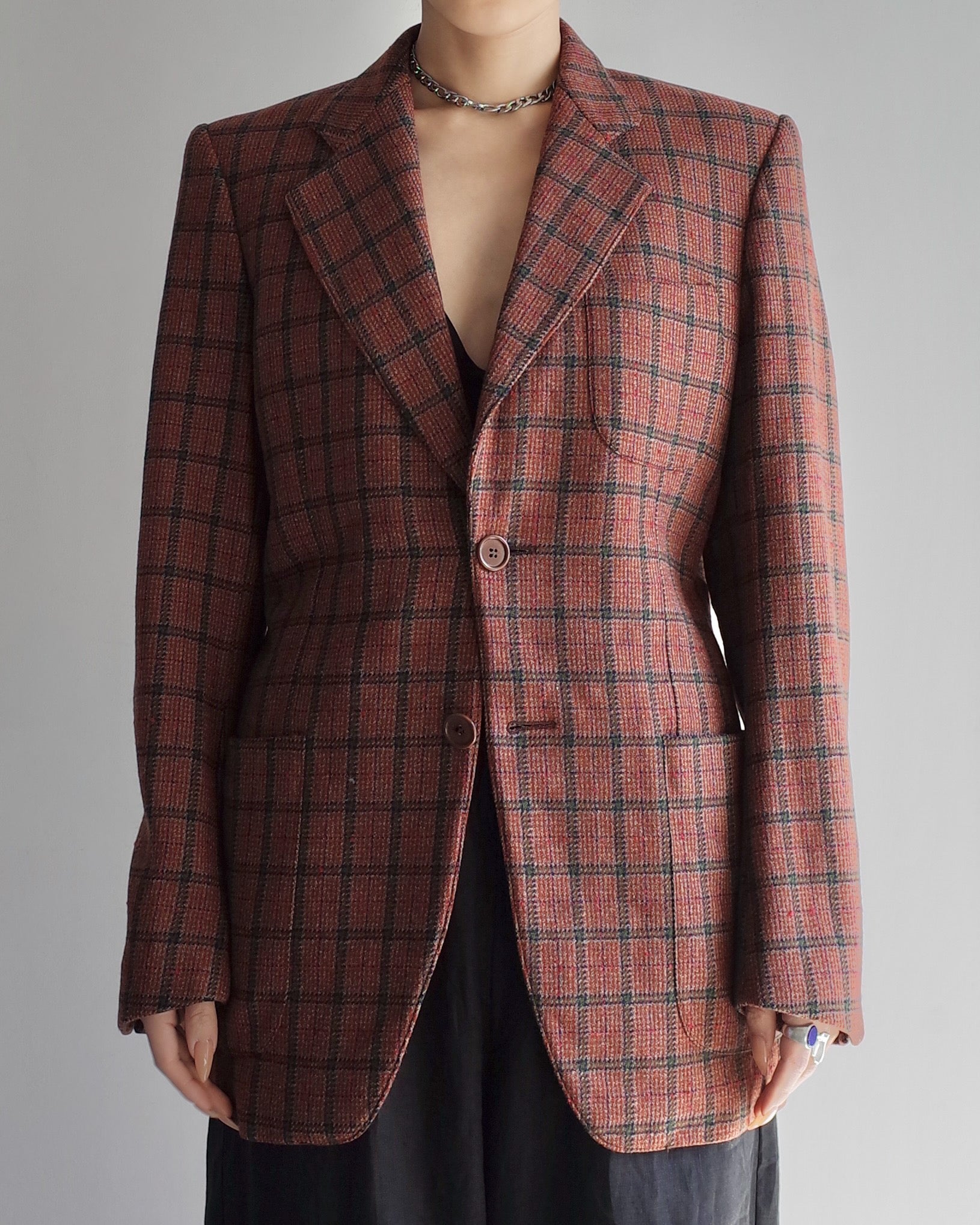 ★Used / CHECK PATTERN BLAZER JACKET