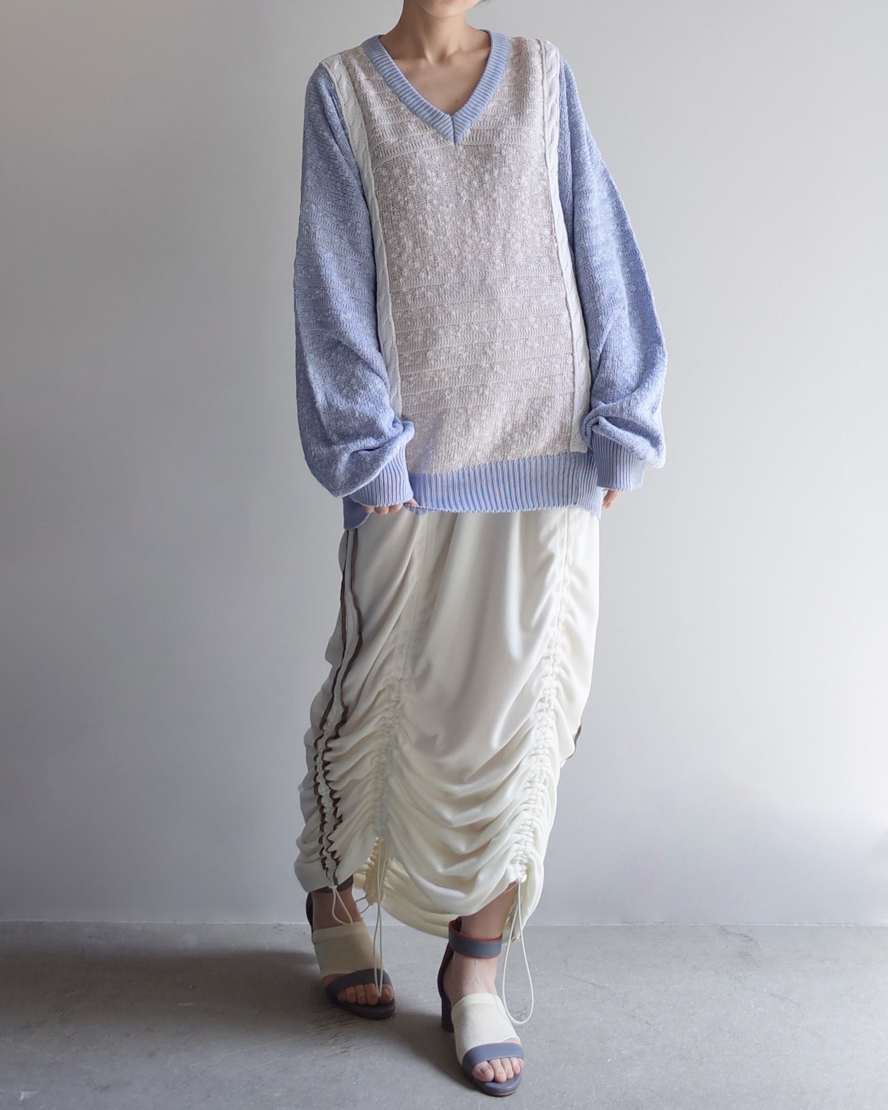 Used / V NECK KNIT PULLOVER