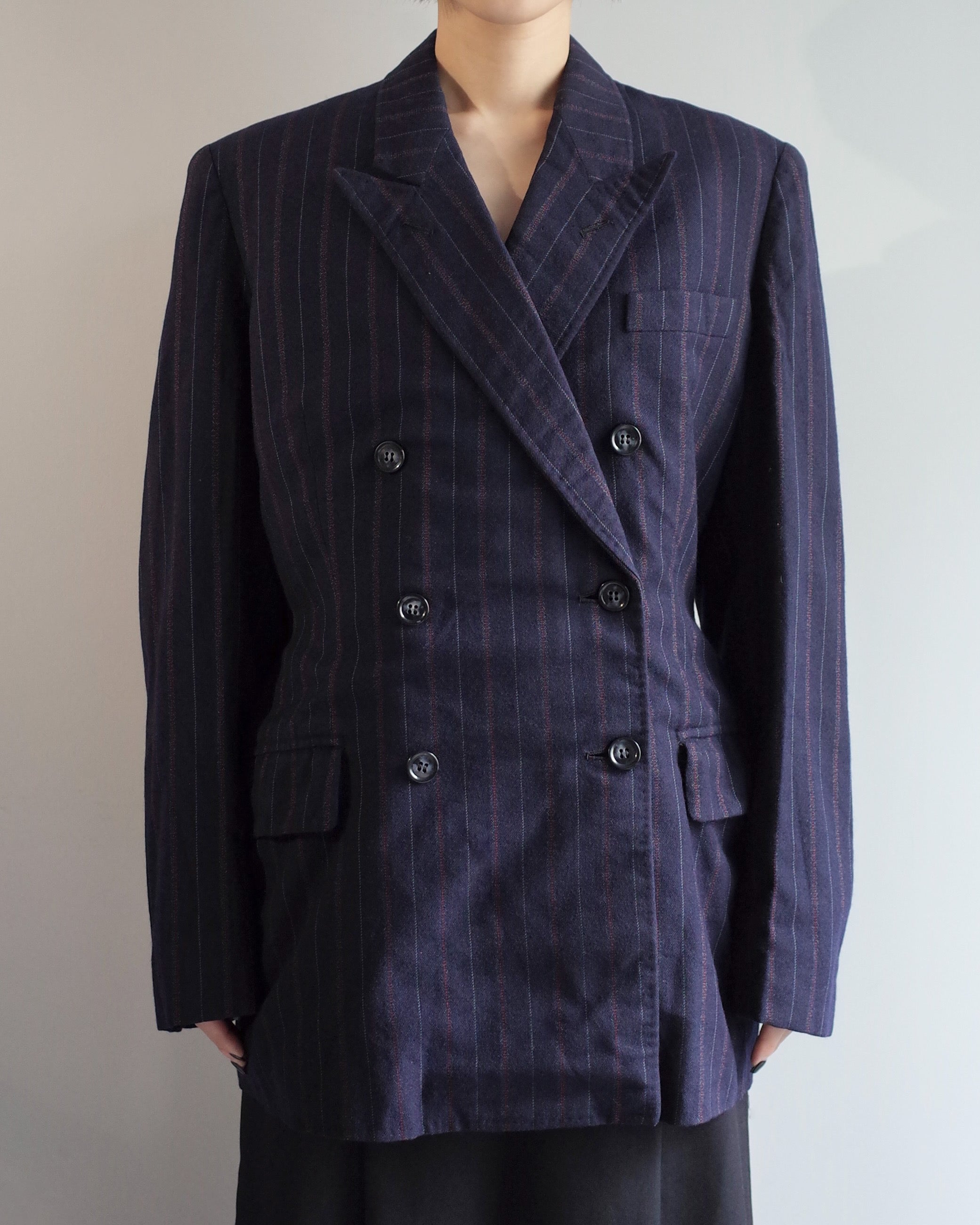 ★Used / STRIPED DOUBLE JACKET