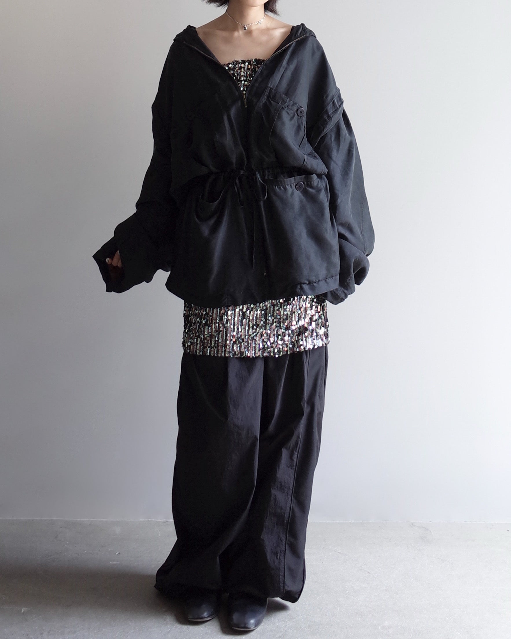 Used / SEQUINS BARE TOP ONEPIECE