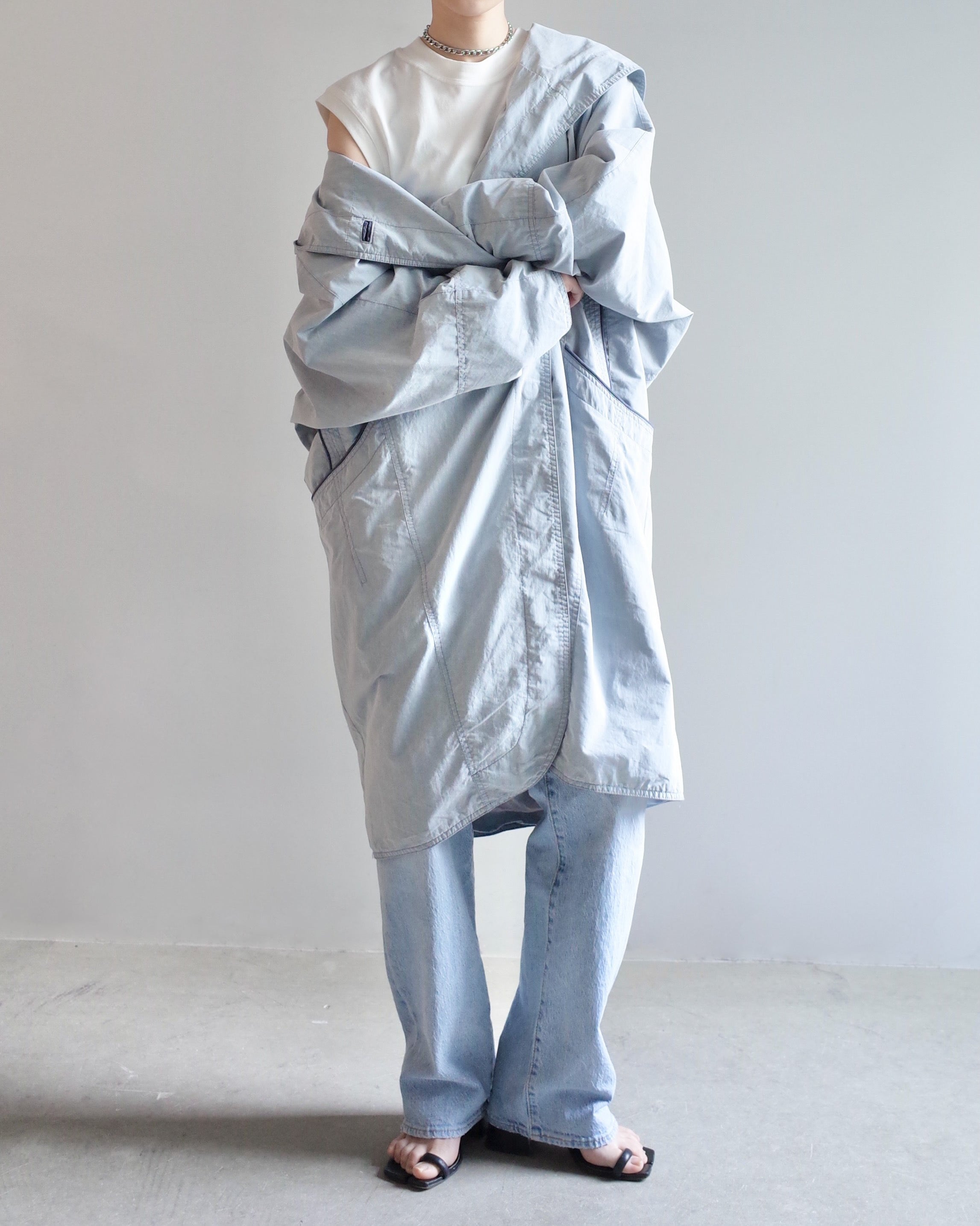 Used / HOODED COTTON COAT