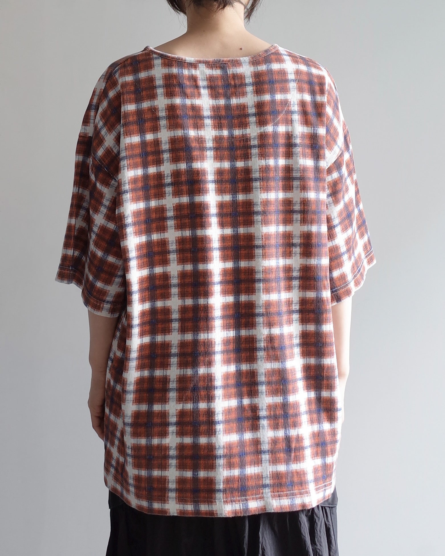 Used / CHECK PATTERN HALF SLEEVE SHIRT