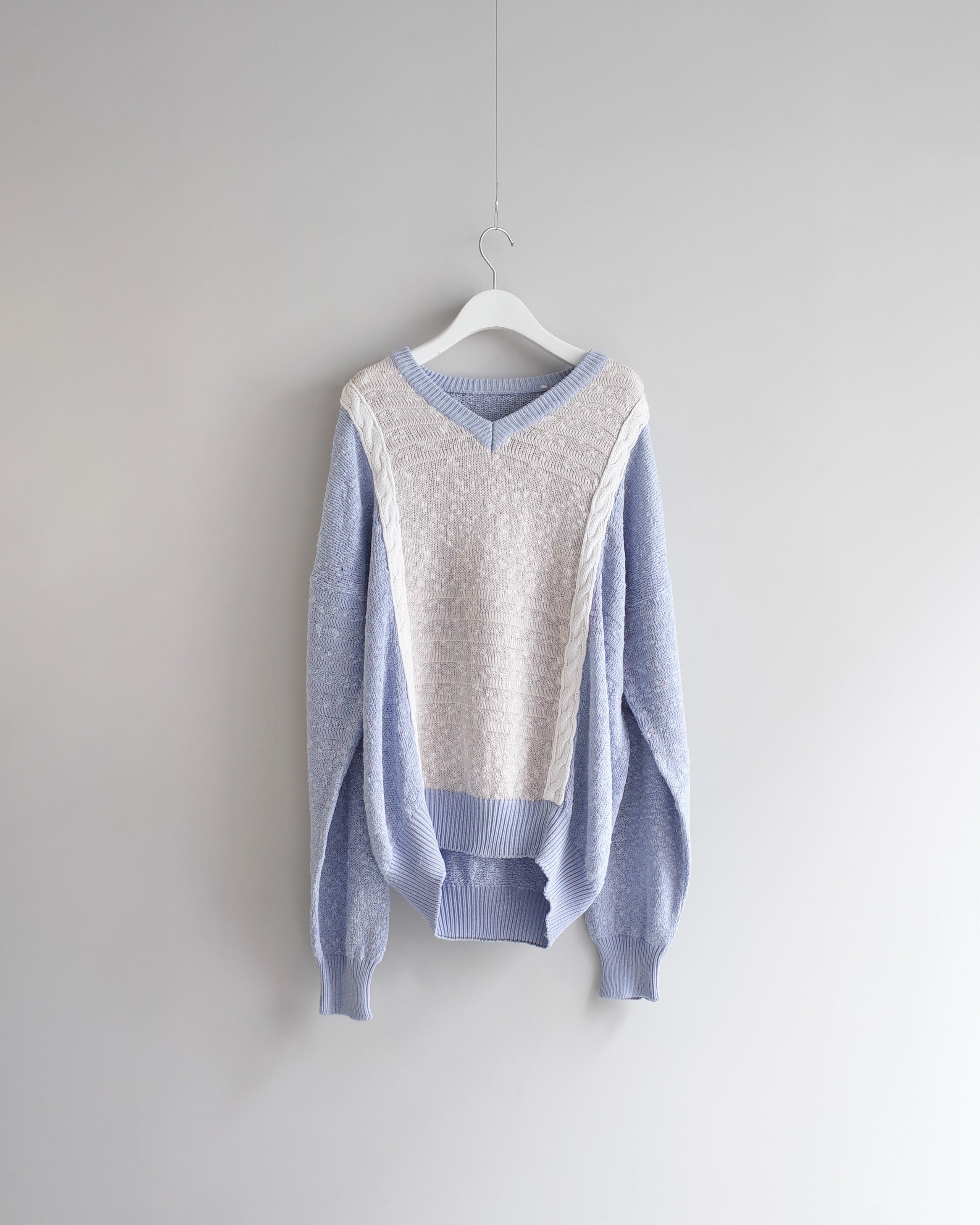 Used / V NECK KNIT PULLOVER