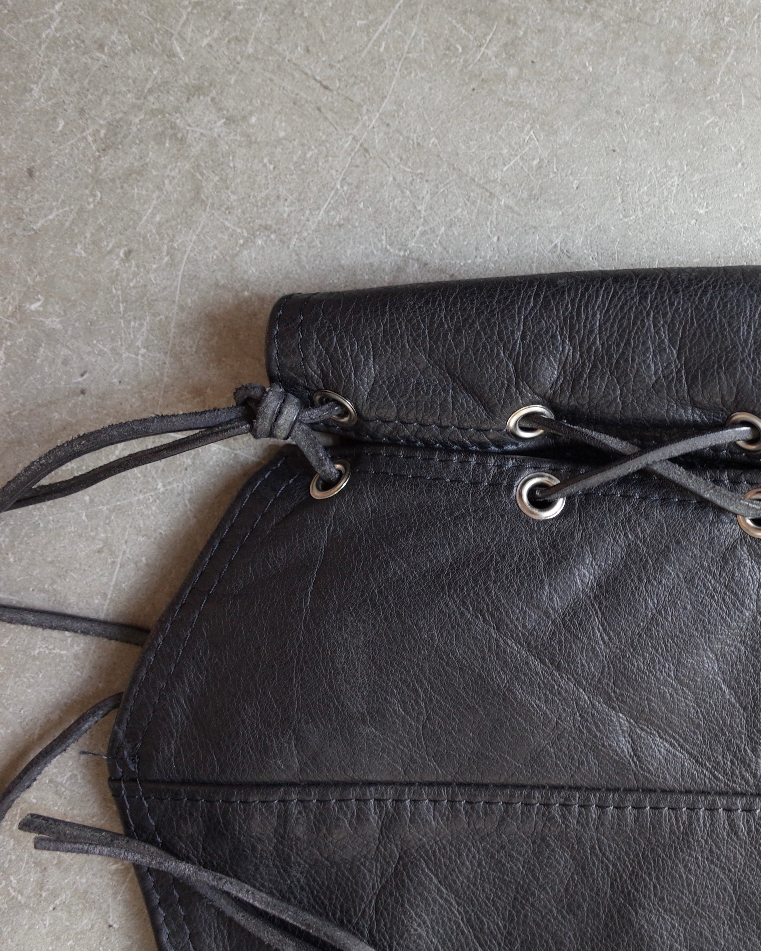 Used / RACE UP LEATHER VEST