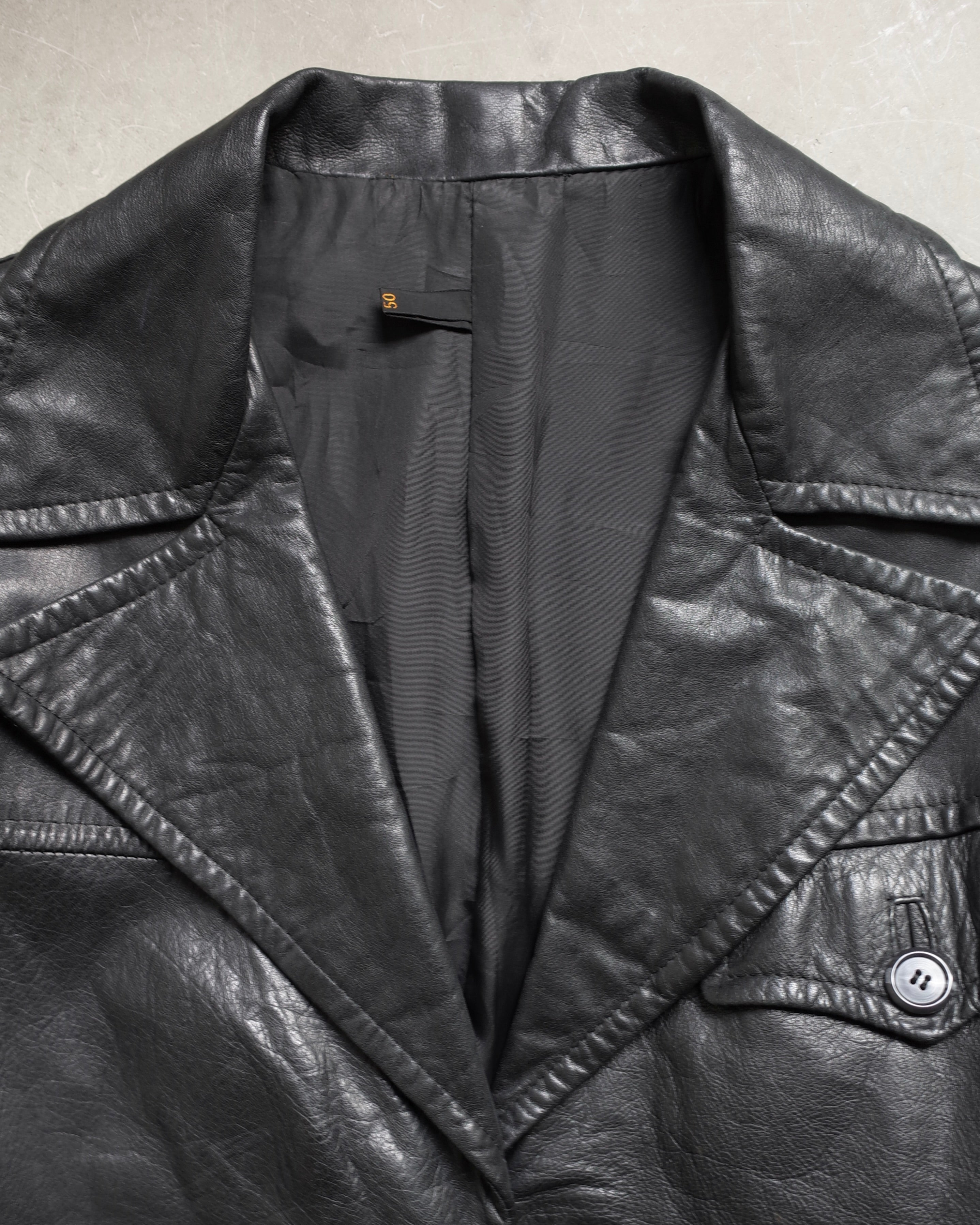 Used / LEATHER STORM COAT