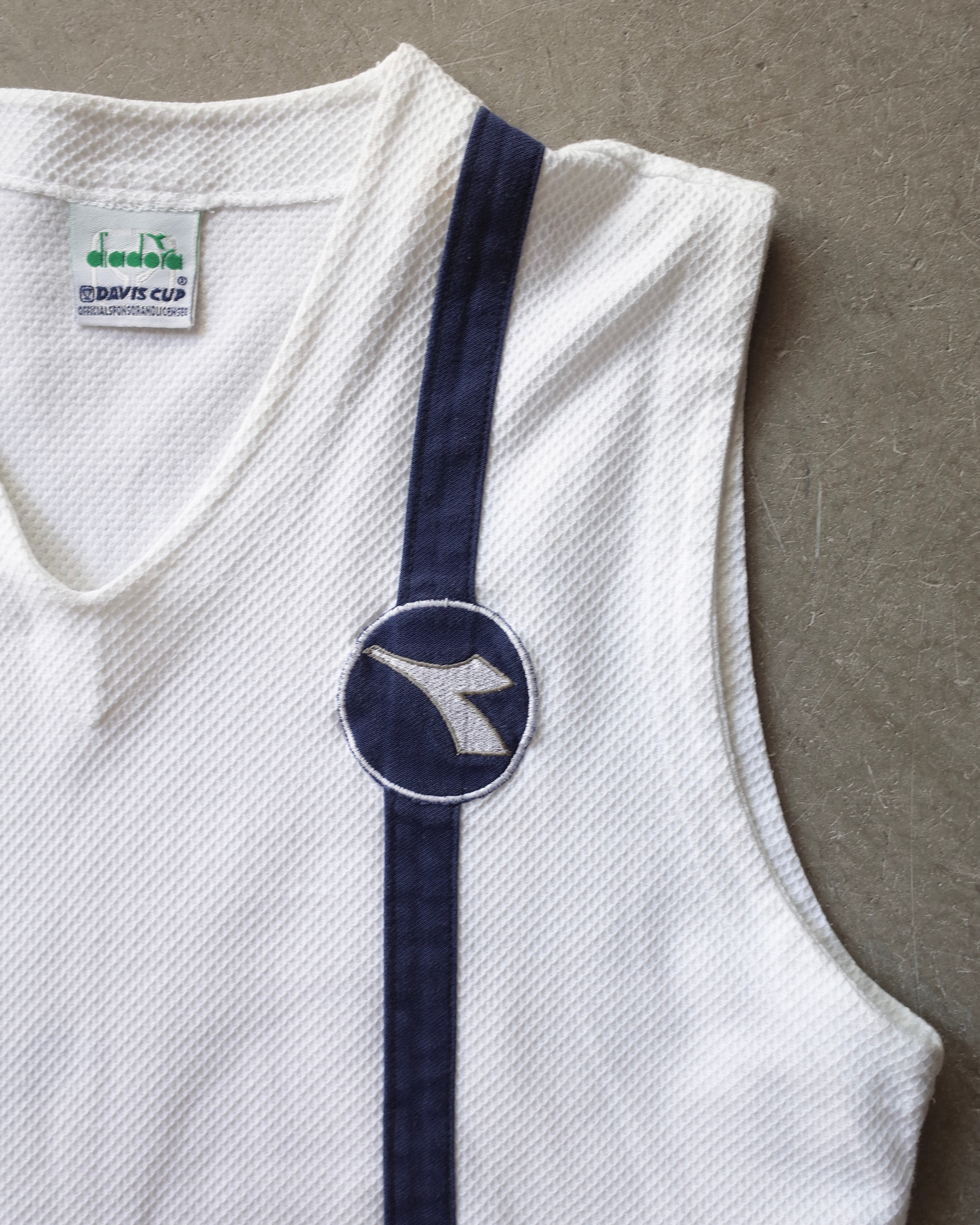 ★Used / Diadora DAVIS CUP SLEEVELES TENNIS WEAR