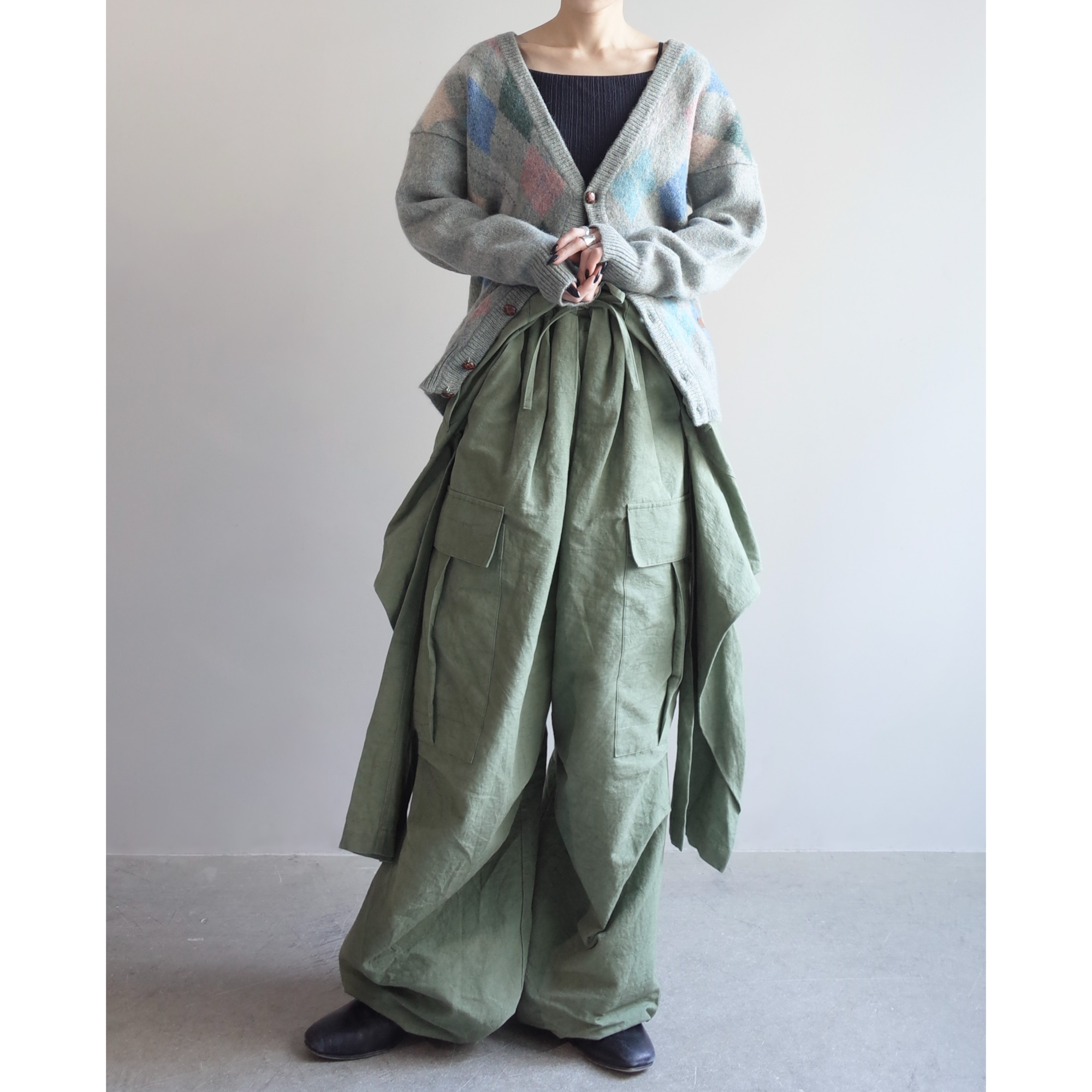 Used / ARGYLE CARDIGAN