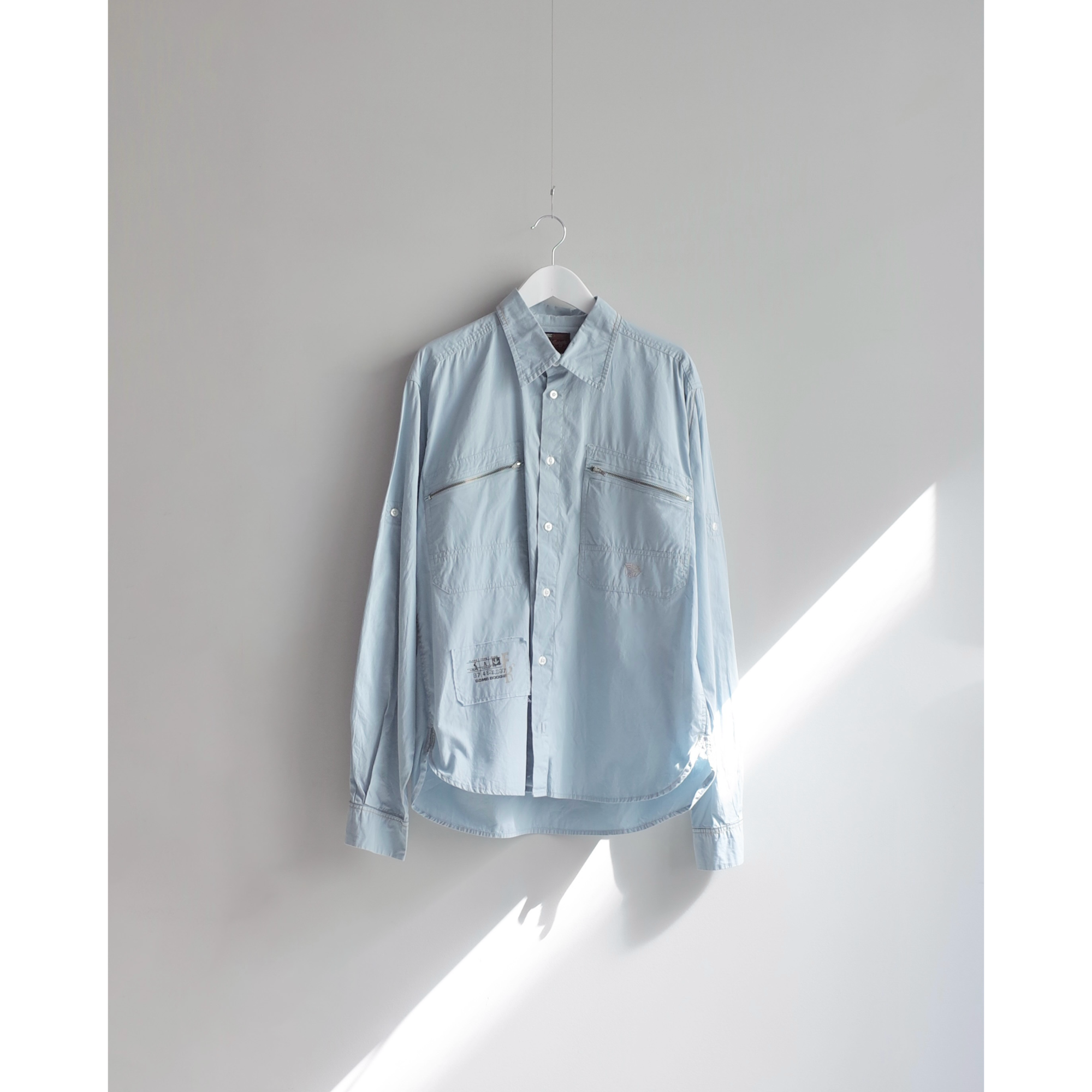 Used / ZIPPED PLAIN SHIRT