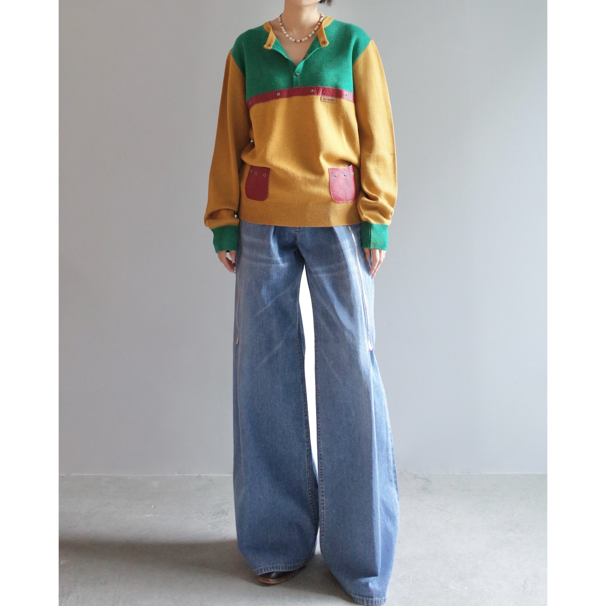 Used / HENRYNECK MULCHCOLOR SWEATER