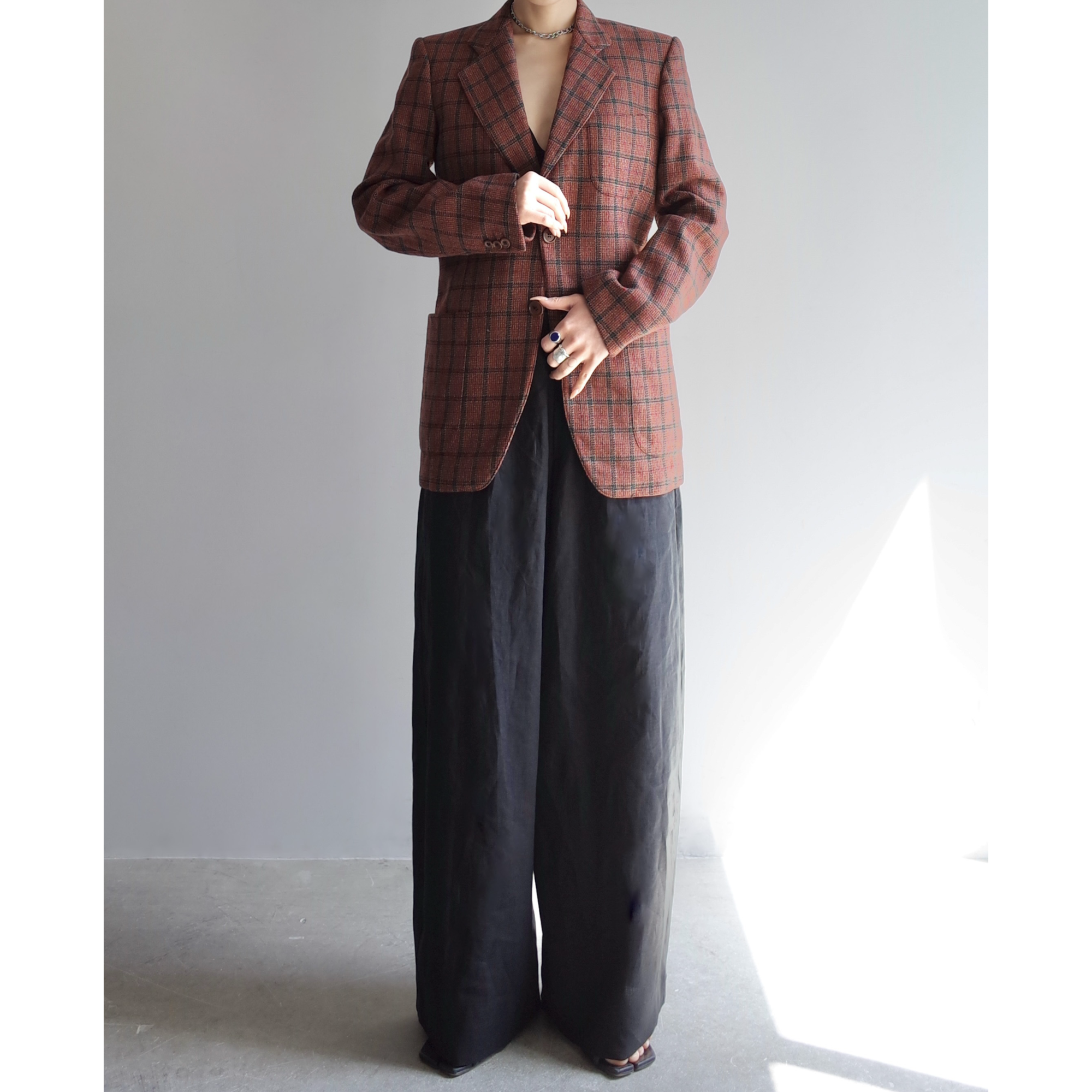 ★Used / CHECK PATTERN BLAZER JACKET