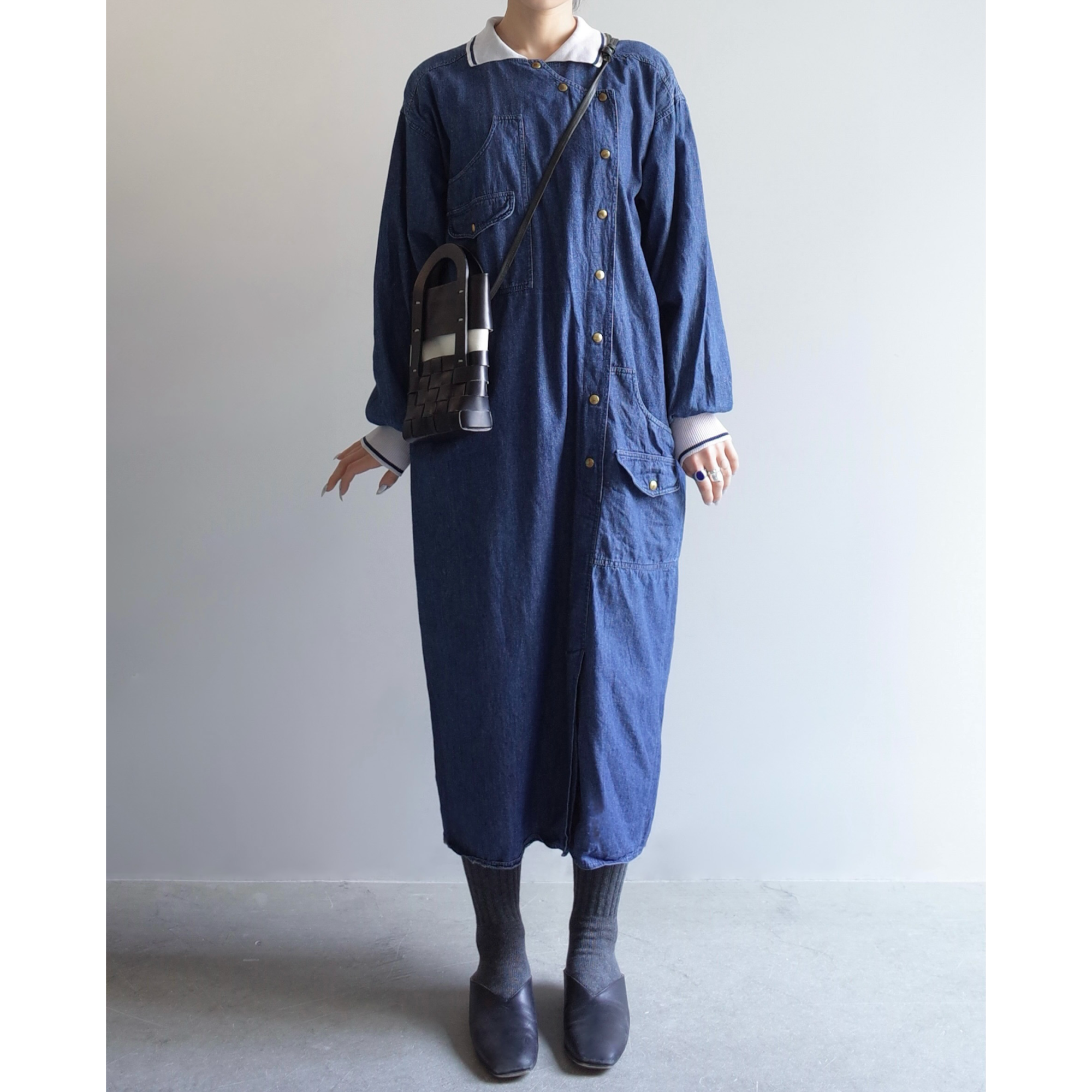 Used / DENIM SHIRT ONEPIECE