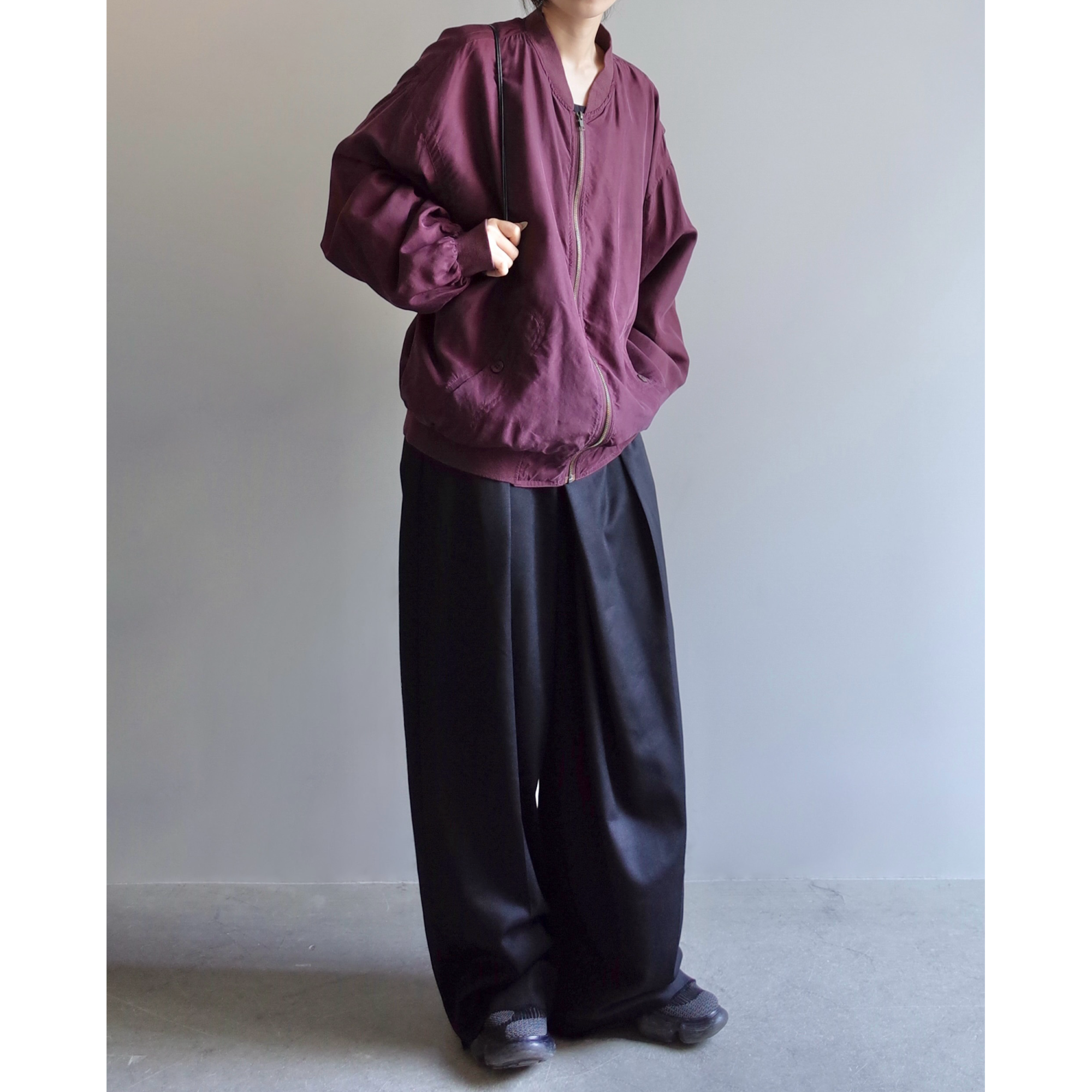 Used / SILK ZIPUP BLOUSON
