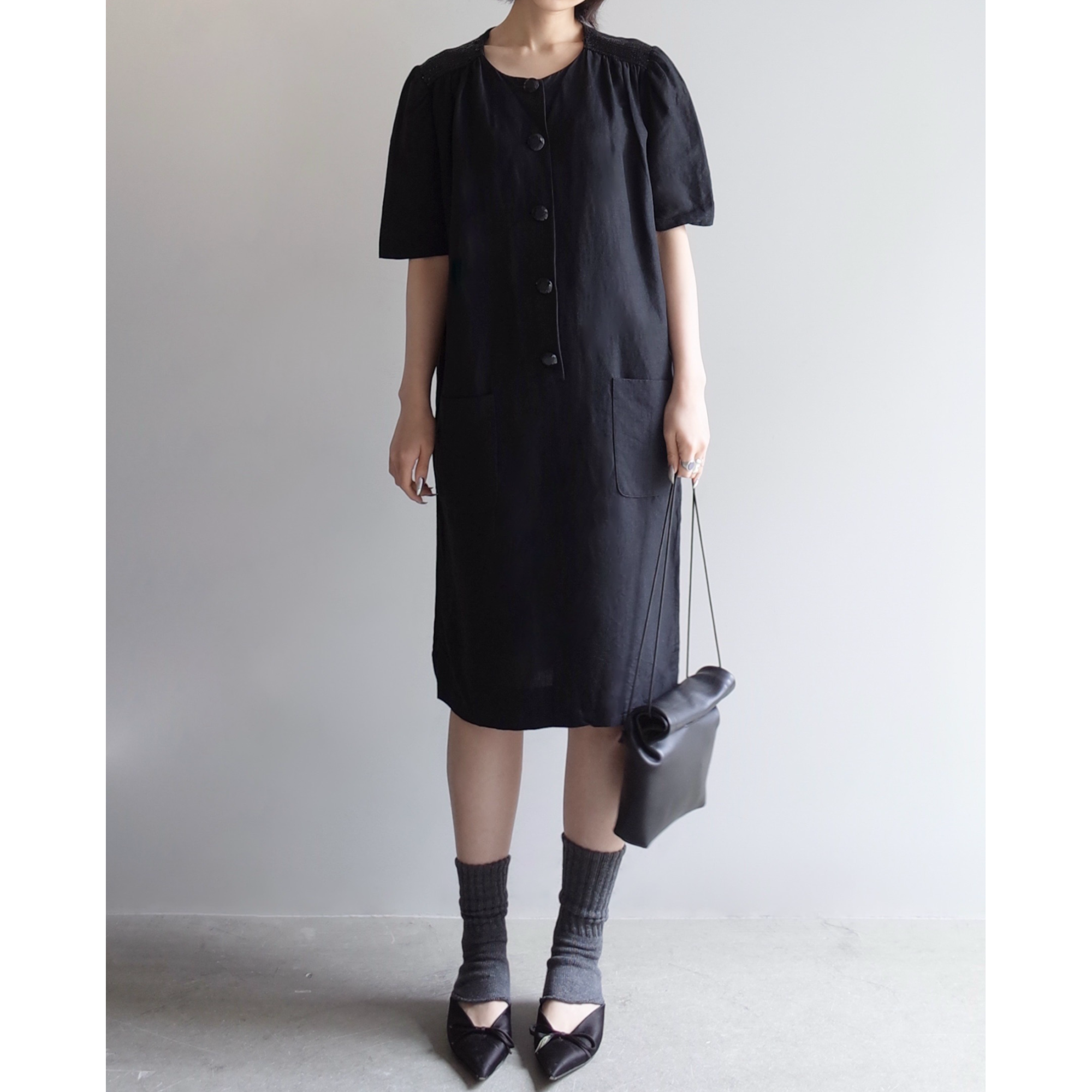 Used / FRONT BOTTAN TIGHT ONEPIECE