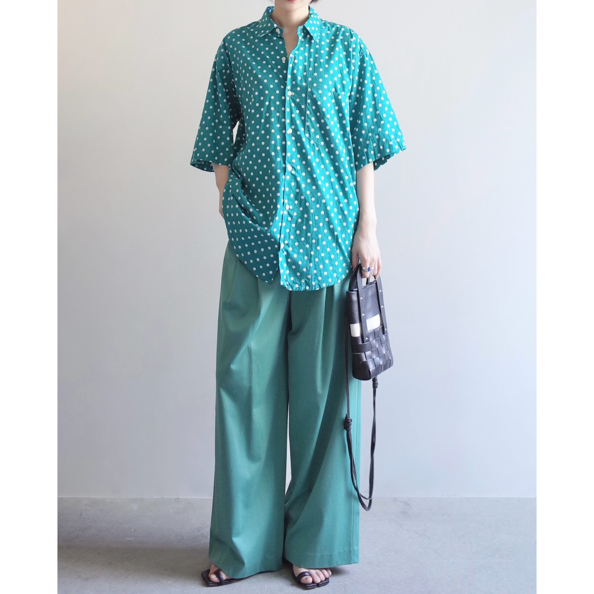 Used / HALF SLEEVE DOT SHIRT