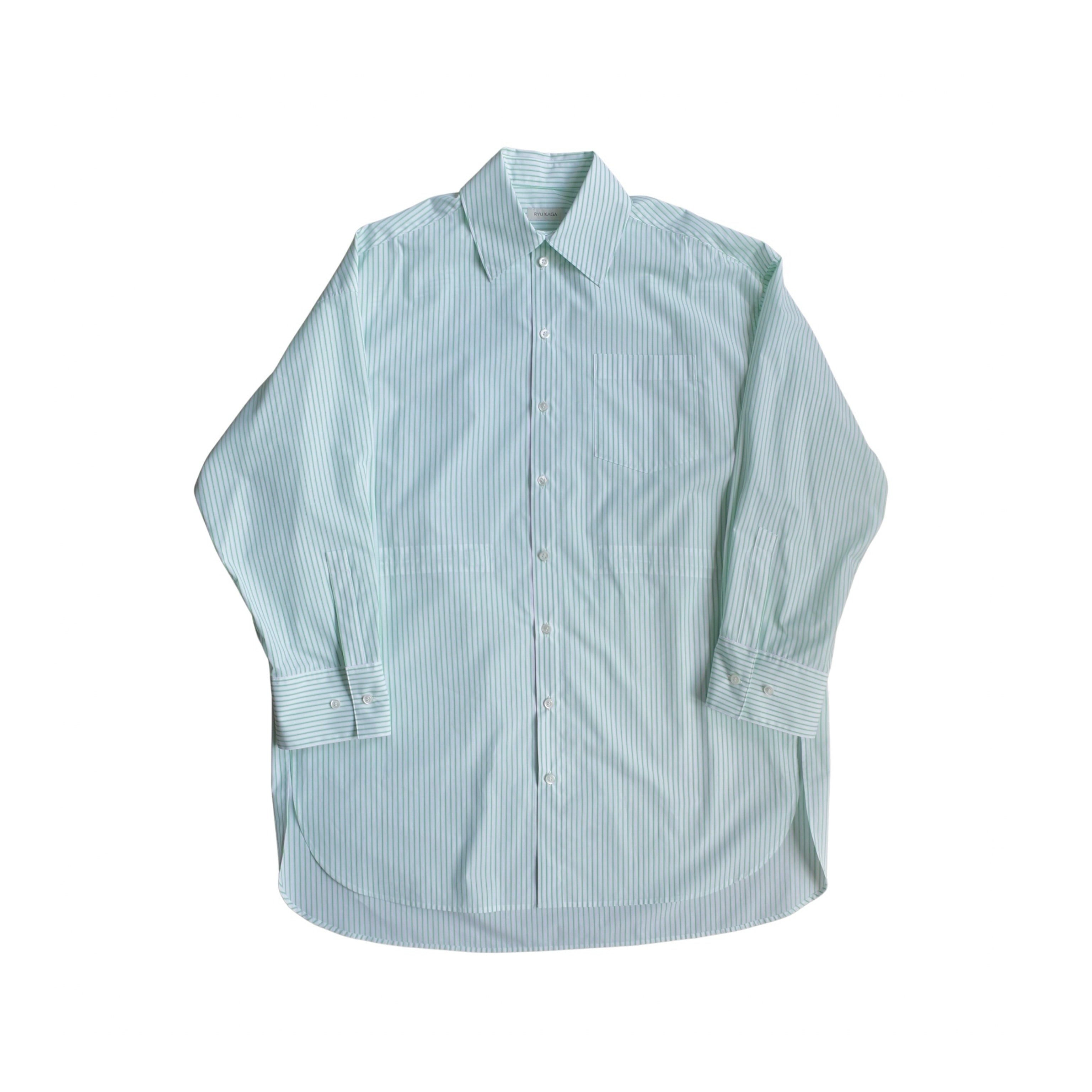 OVERSIZED DRAWSTRINGS STRIPED SHIRT