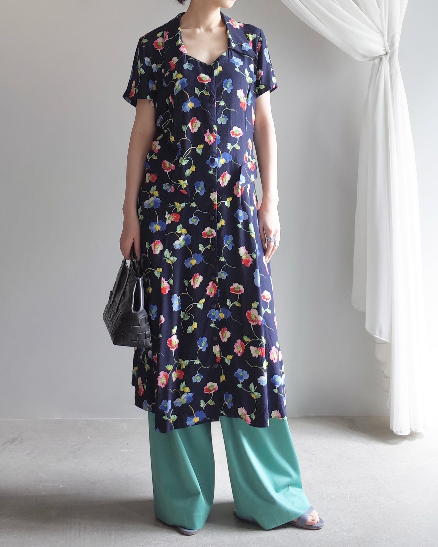 Used / FRONT BUTTON SHIRT ONEPIECE
