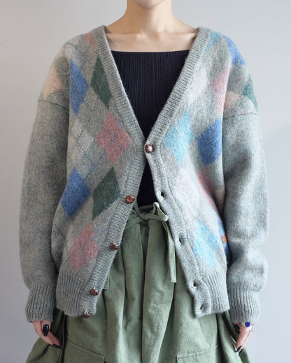 Used / ARGYLE CARDIGAN