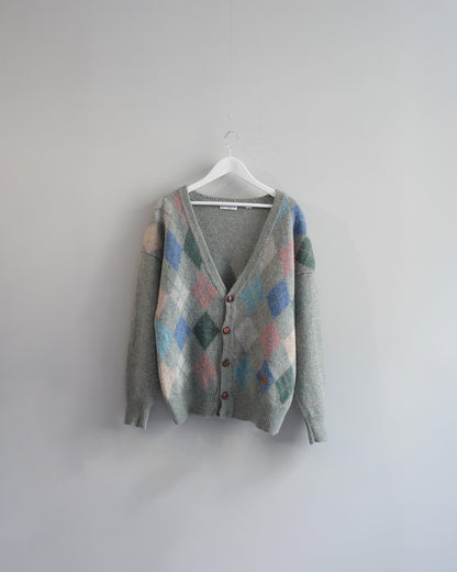 Used / ARGYLE CARDIGAN