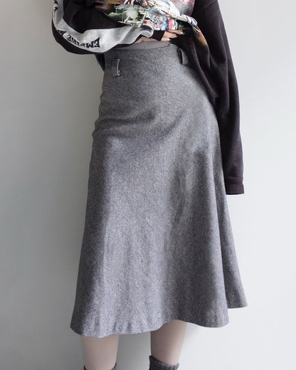 Used / WOOL MIDI SKIRT