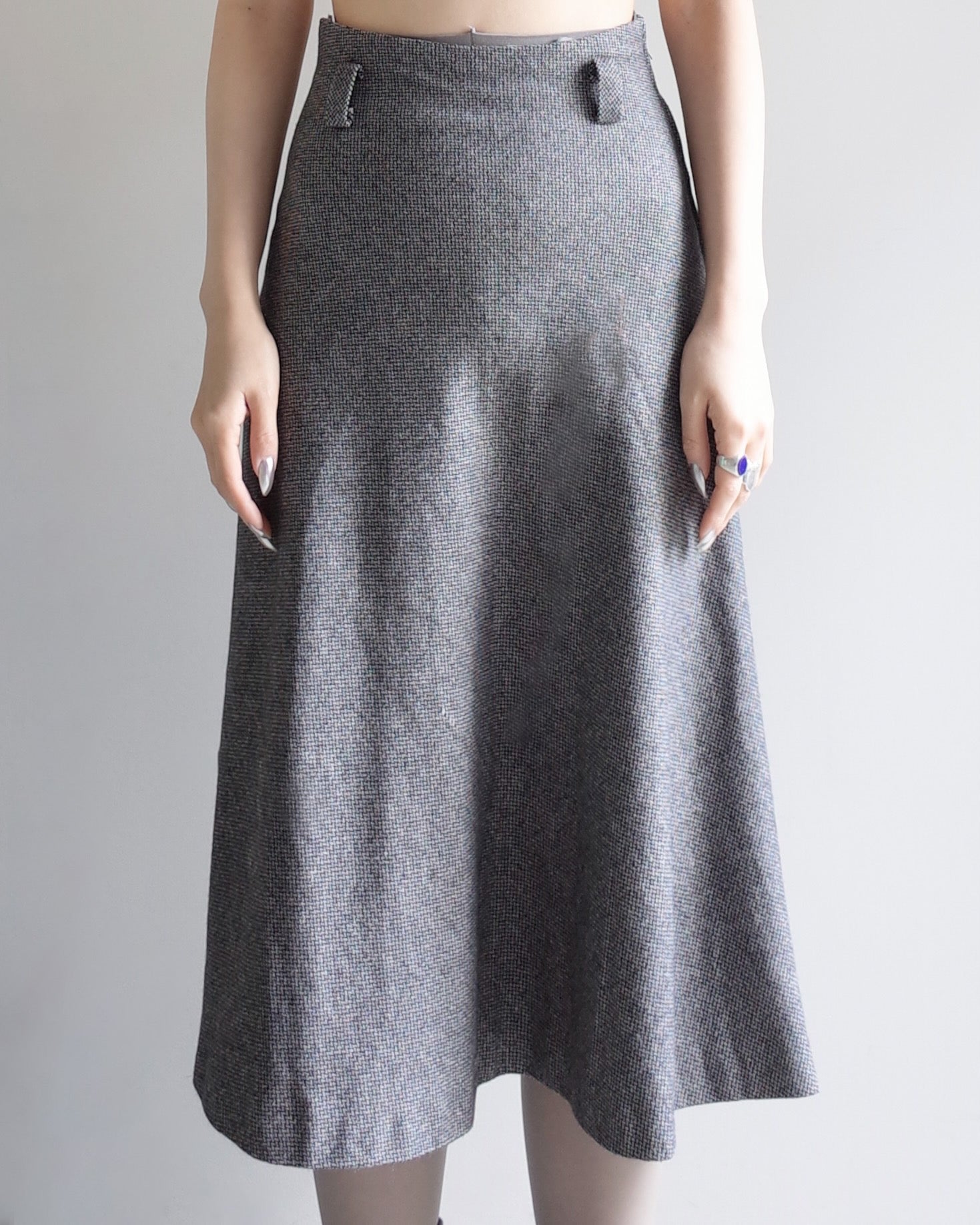 Used / WOOL MIDI SKIRT