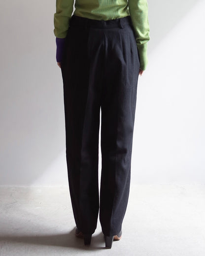 Used / WOOL TAPERED PANTS