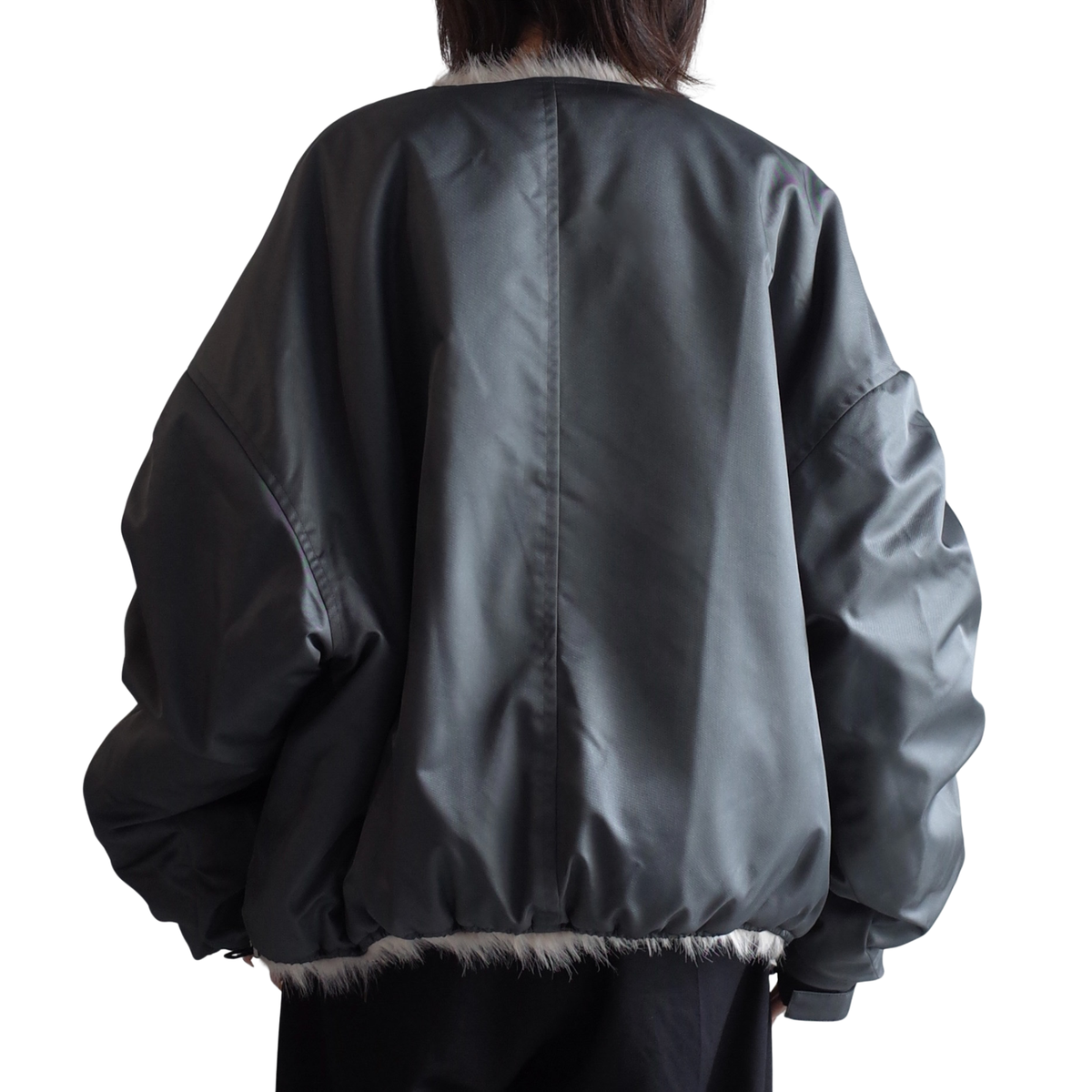 REVERSIBLE NYLON FUR BLOUSON