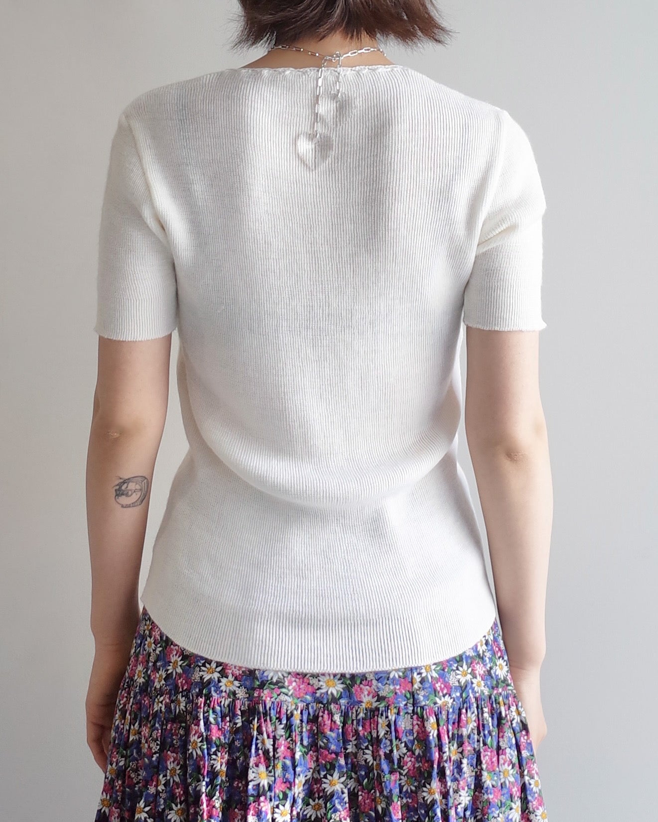 Used / HALF SLEEVE KNIT PULLOVER