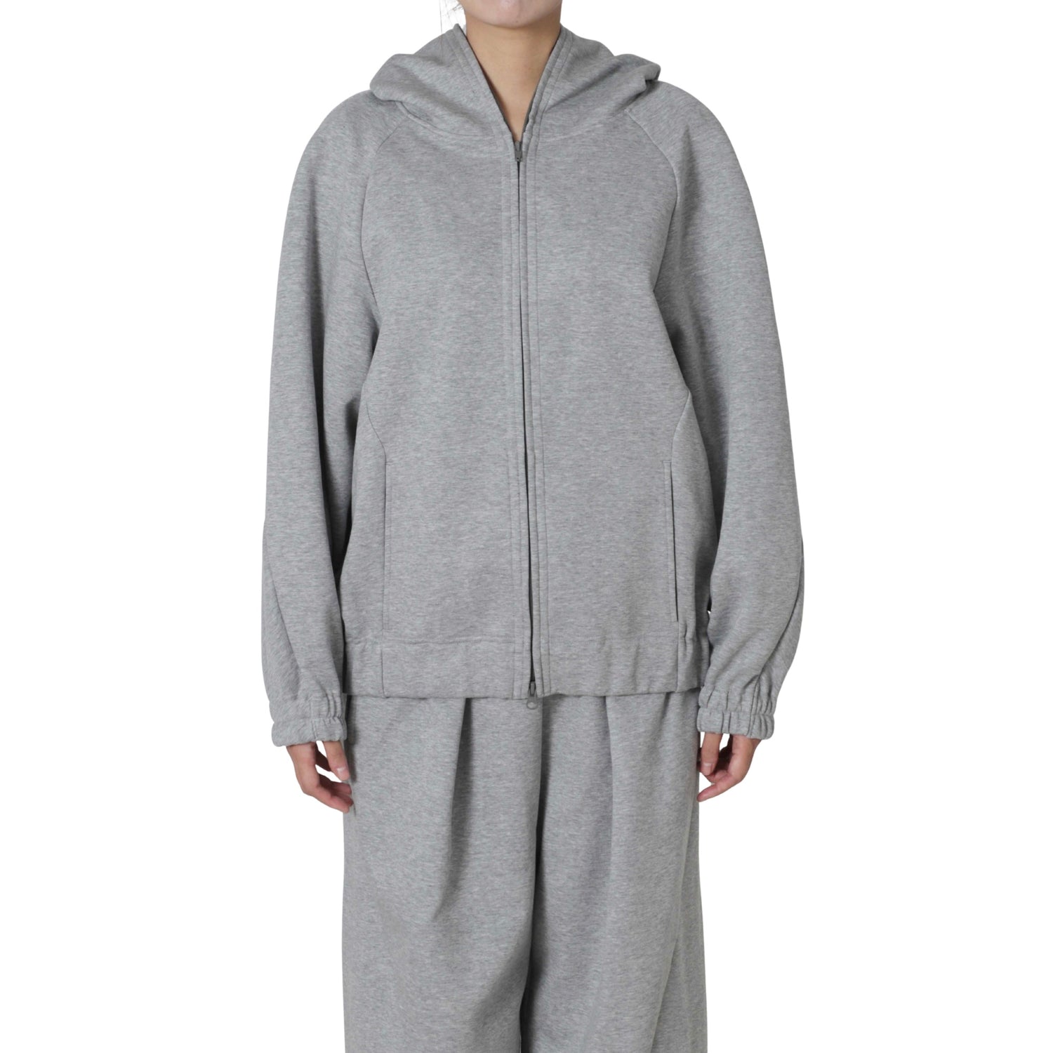 DOUBLE KNIT ZIP HOODIE