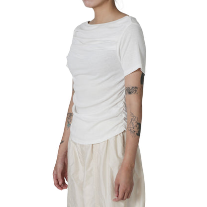 RIBED MINI DRAPE TEE