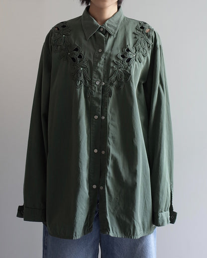 Used / EMBROIDERY COTTON SHIRT