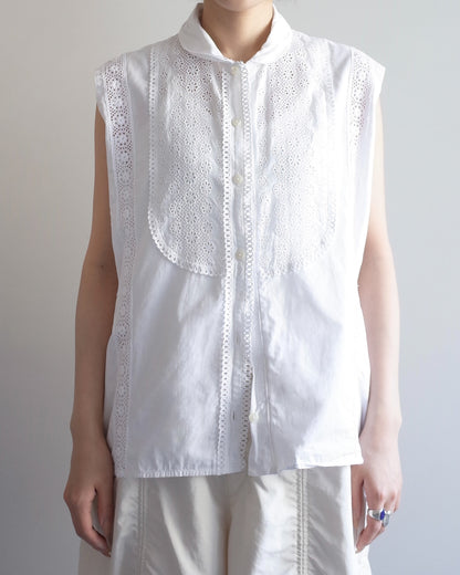 Used / SLEEVELESS LACE SHIRT