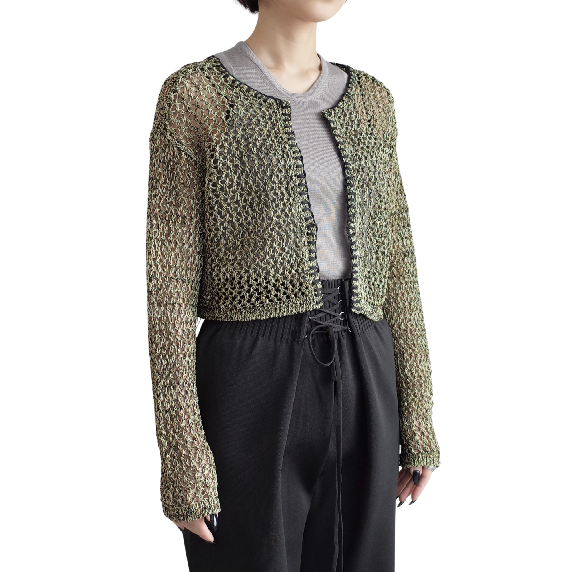COIL YARN MIX CARDIGAN